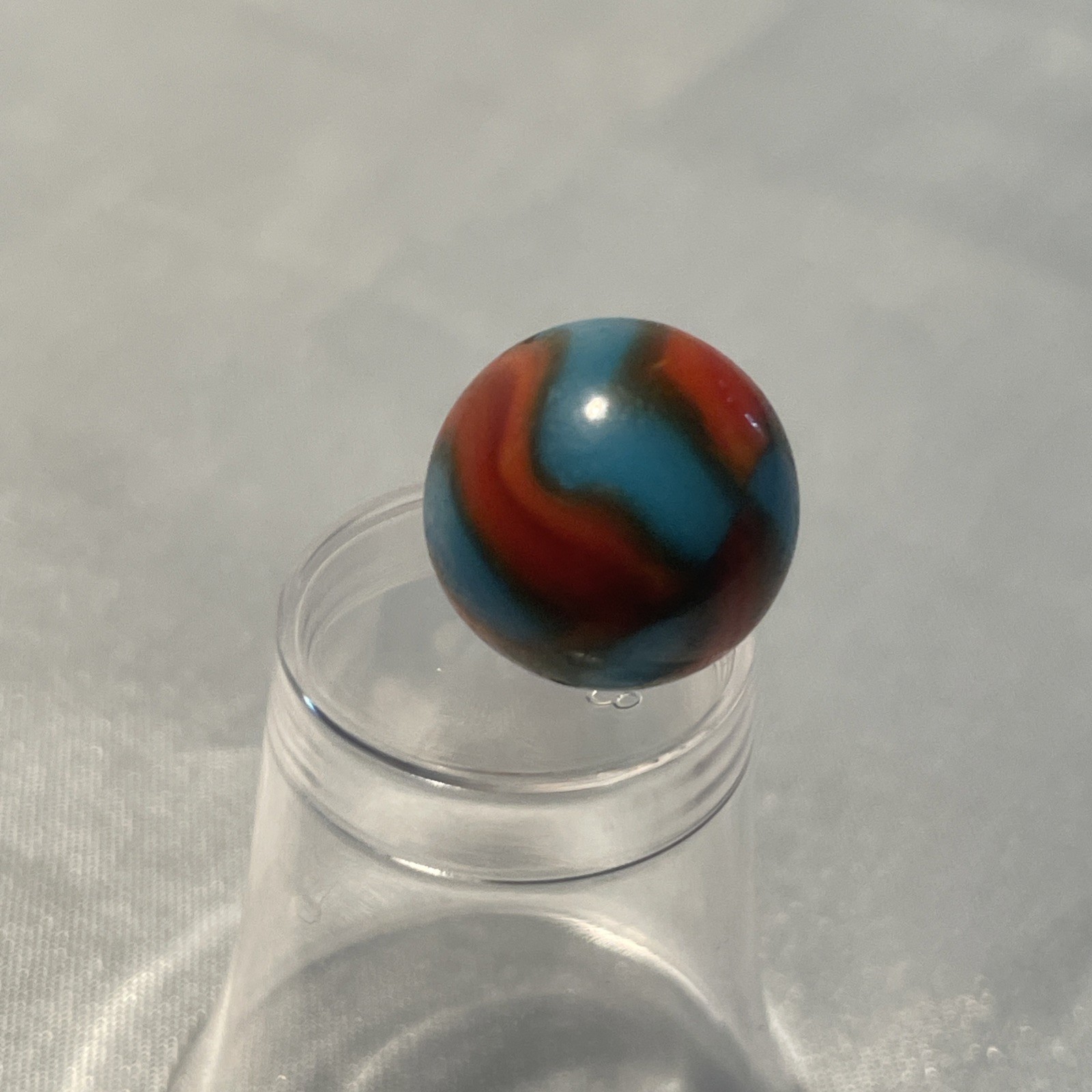 Vintage Peltier Spiderman Marble Blue and Red small