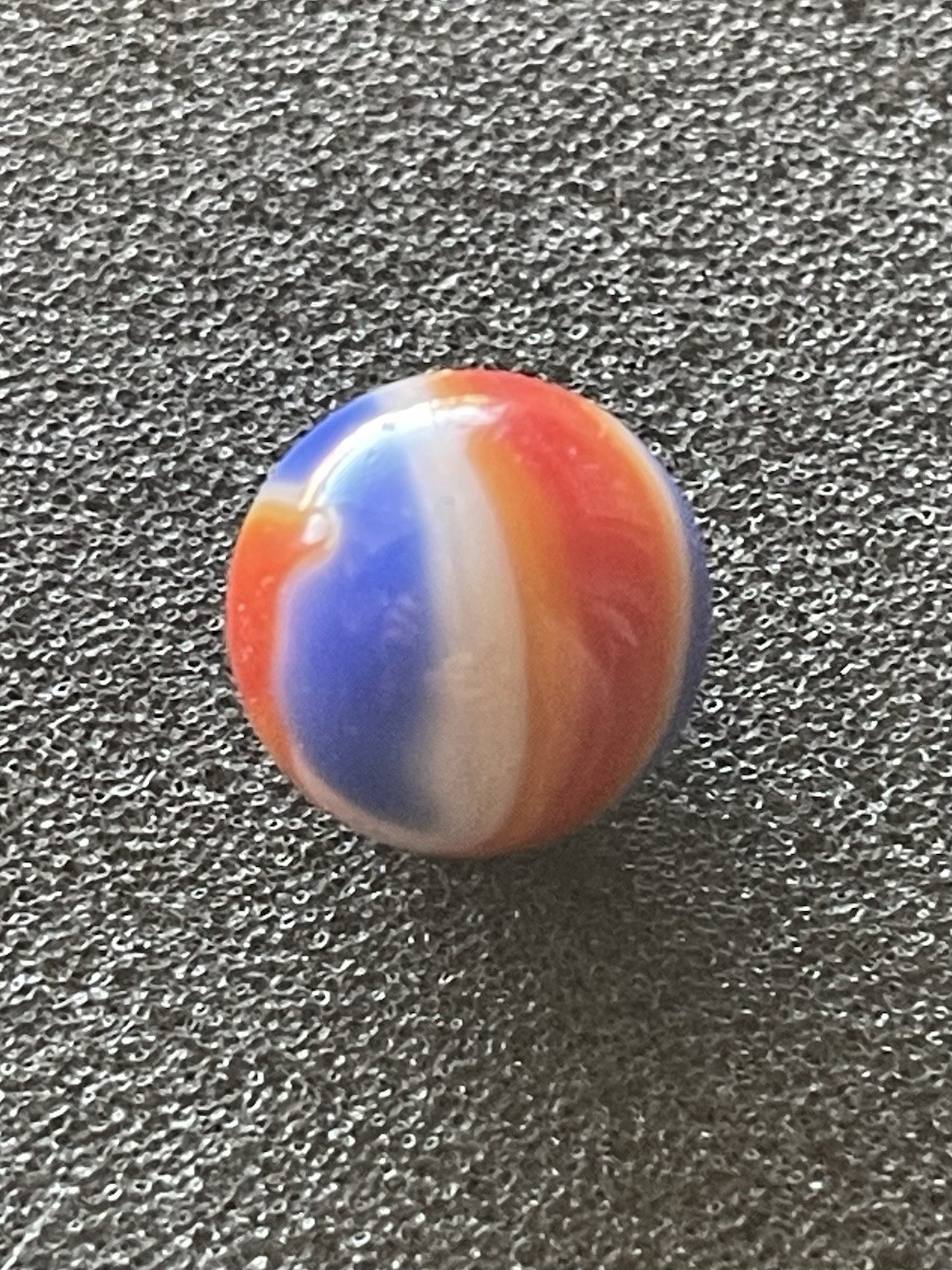 Peltier 5/8” Liberty Marble – Red, White & Blue Swirl – Collectible – #TM2537