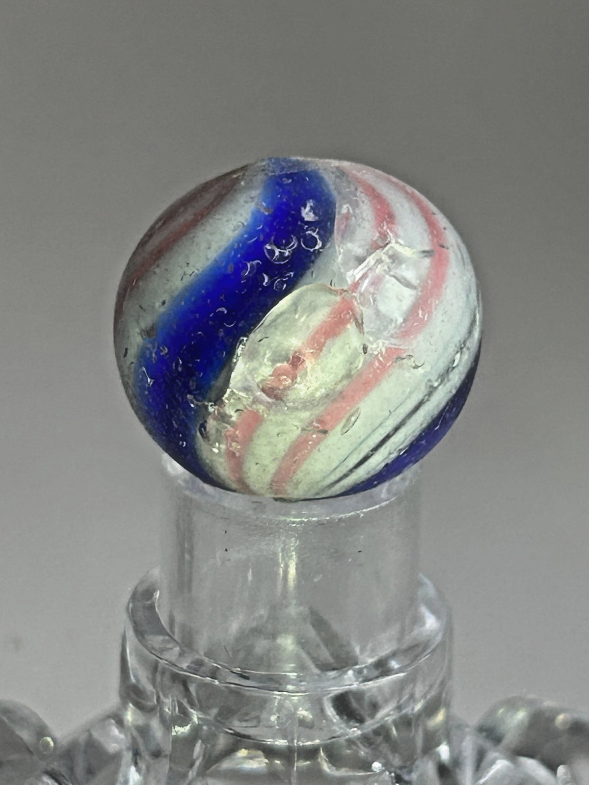 Antique German Handmade Peppermint Swirl Marble 49/64″ NM- p2