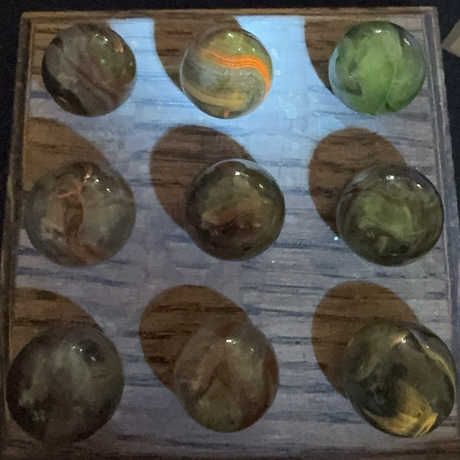 9-Joker Transparent Marbles Sizes Vary (3282)