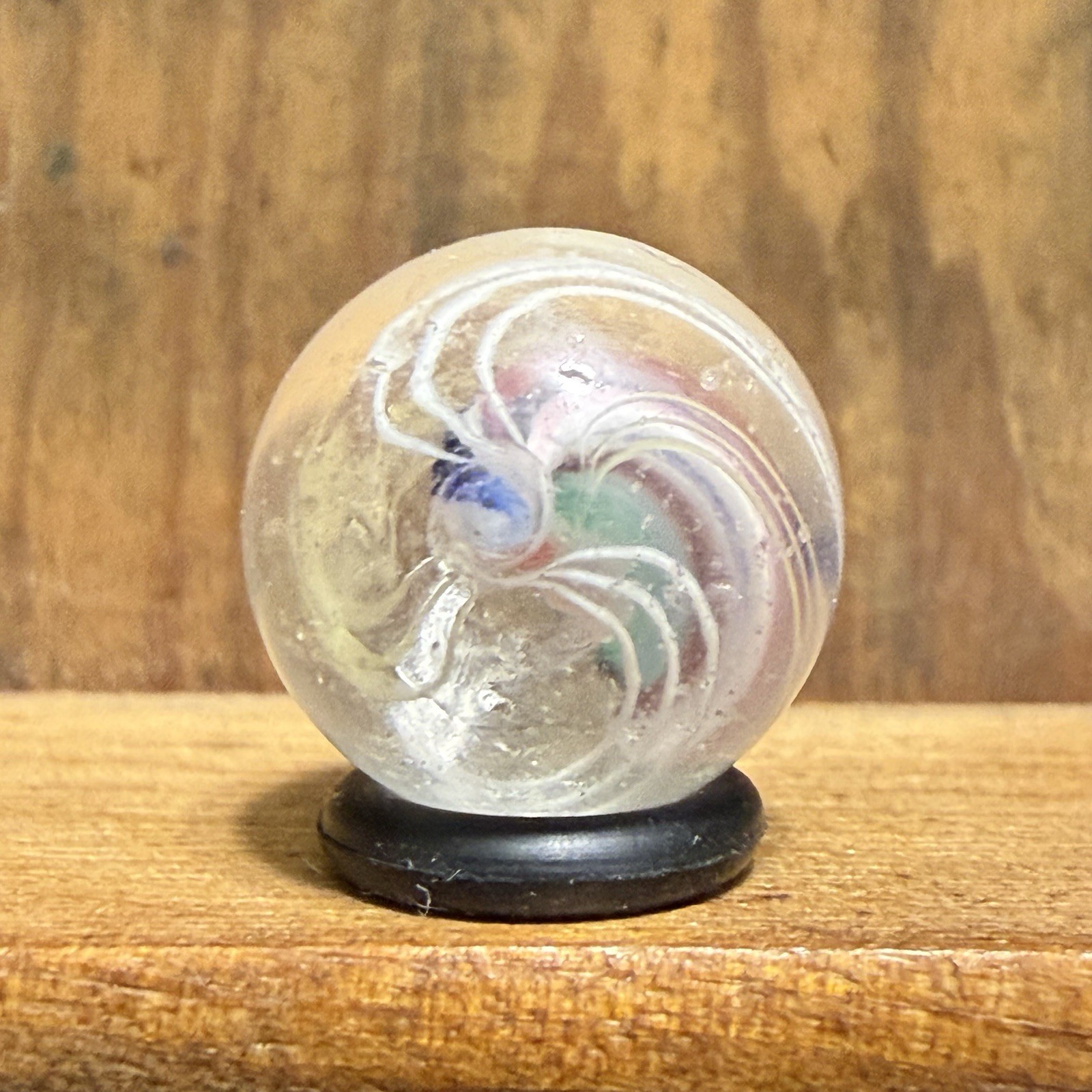 Antique Herman Handmade Solid Core Swirl Marble 17/32” Near Mint | 290