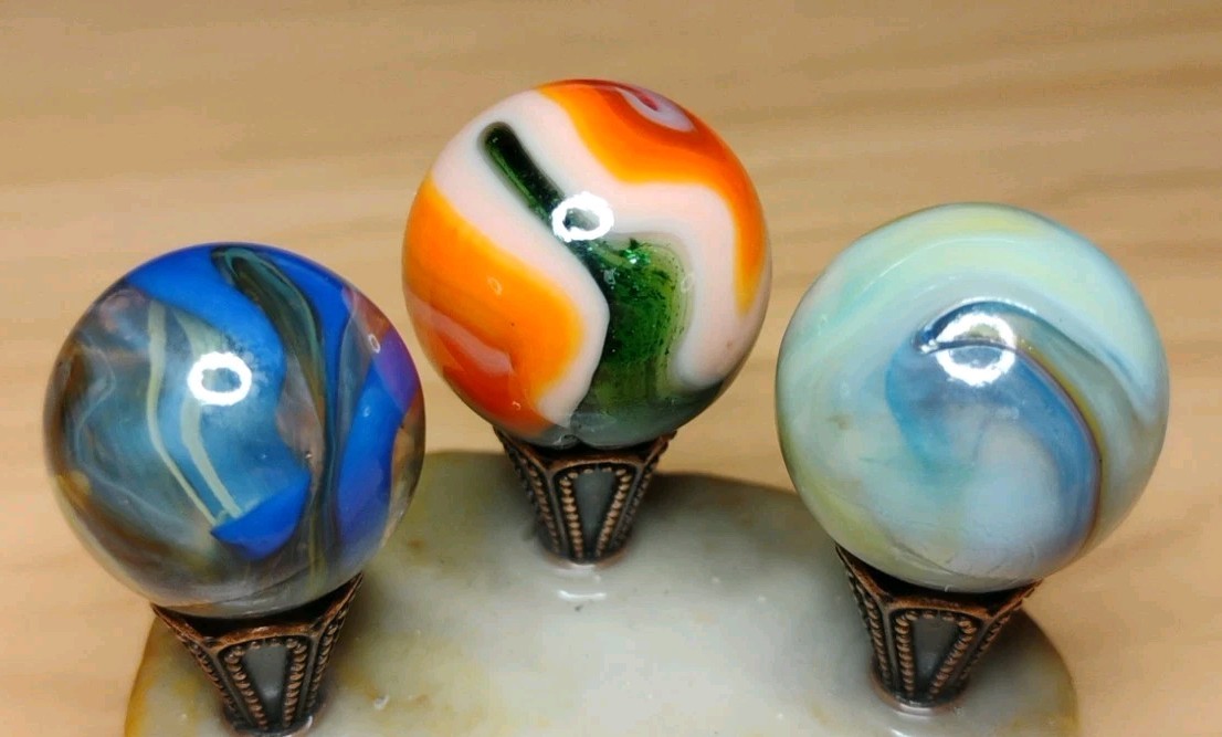 .73″-.67″ JABO/D.A.S. MARBLES LOT 🔥 AV. -SWIRL TOYS MINT-/NM