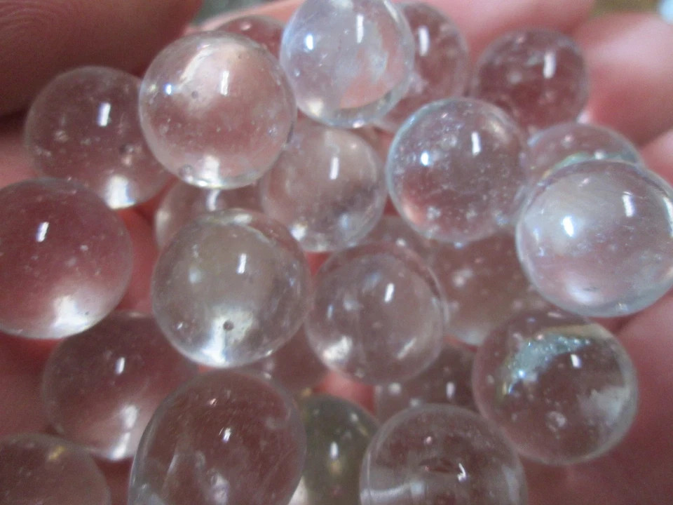 MARBLE BULK LOT 1 LB 9/16″ CLEAR COLOR CHAMPION MARBLES