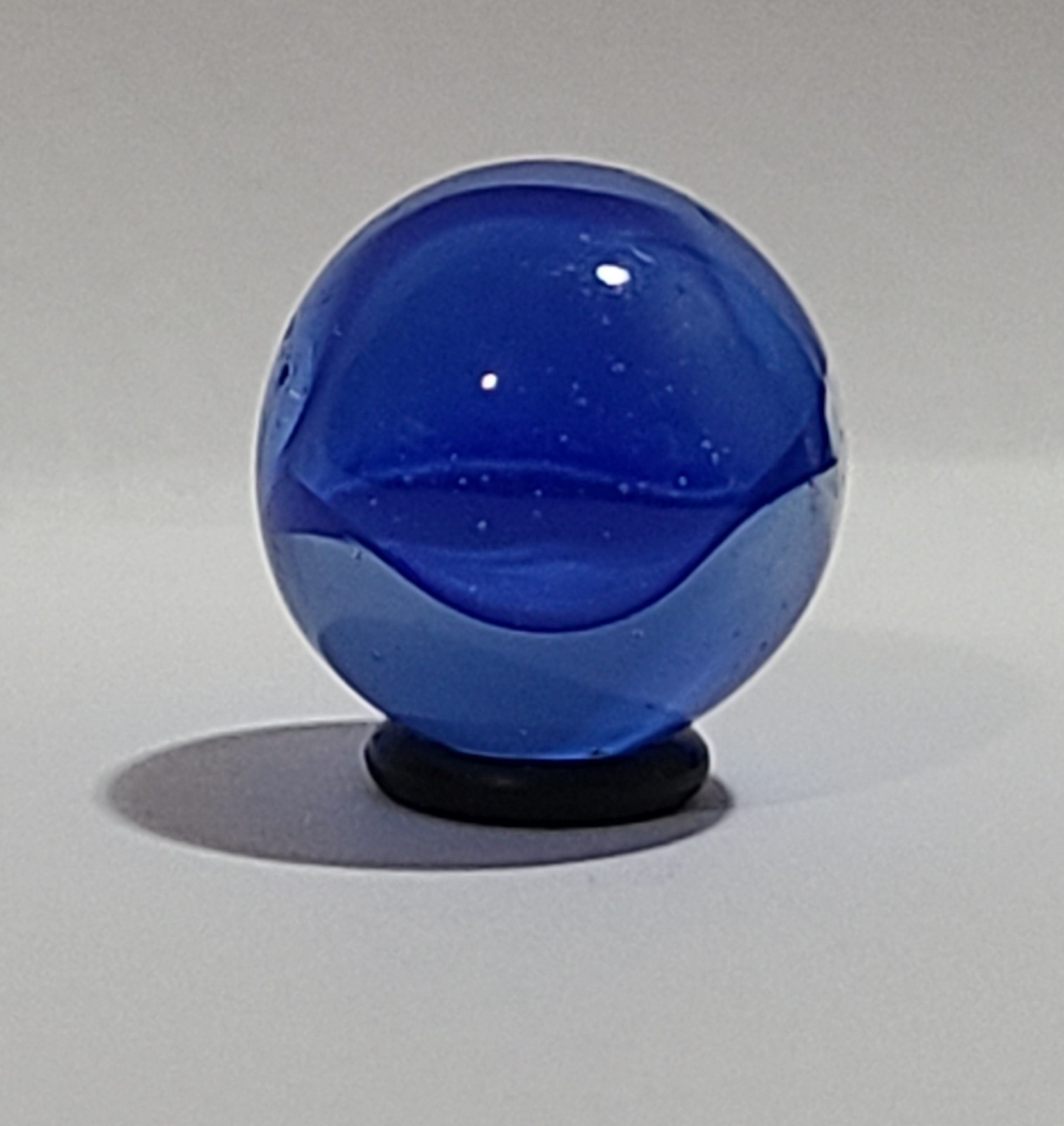 Vintage – Vitro Cat’s Eye Blue Glass Marble, 13mm. Beautiful Condition!