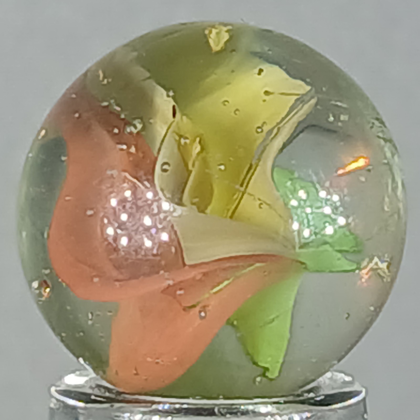 Vintage Imported Hybrid Cat’s Eye Marble .60 Inches Near-Mint Condition