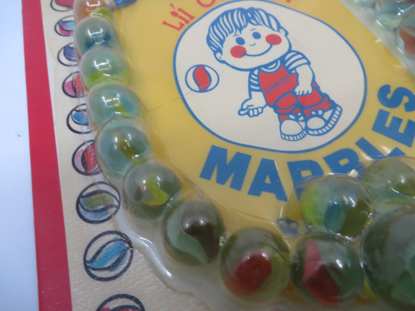 Vintage 1978 Lil Champ MARBLES & POUCH Imperial Toy Corporation NEW NOS Shooter