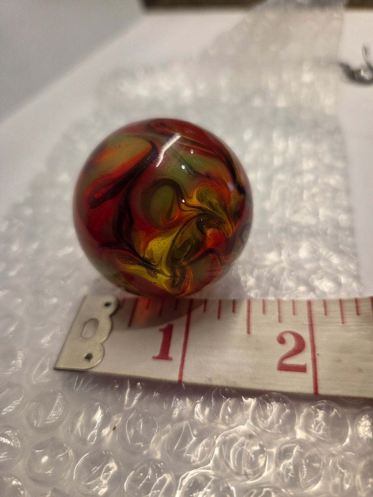 Art Glass Marble Large Shooter Swirled Davis Family?