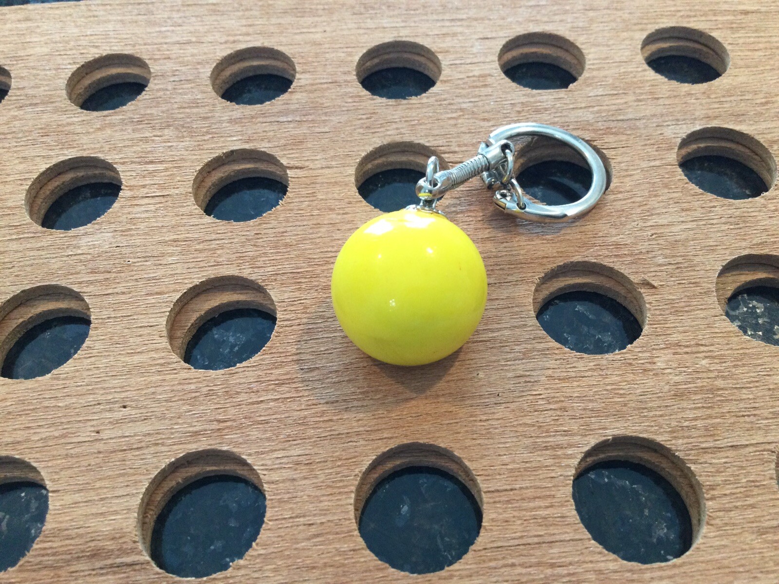 Vintage | Wolverine | Red Print on Yellow Marble Keychain