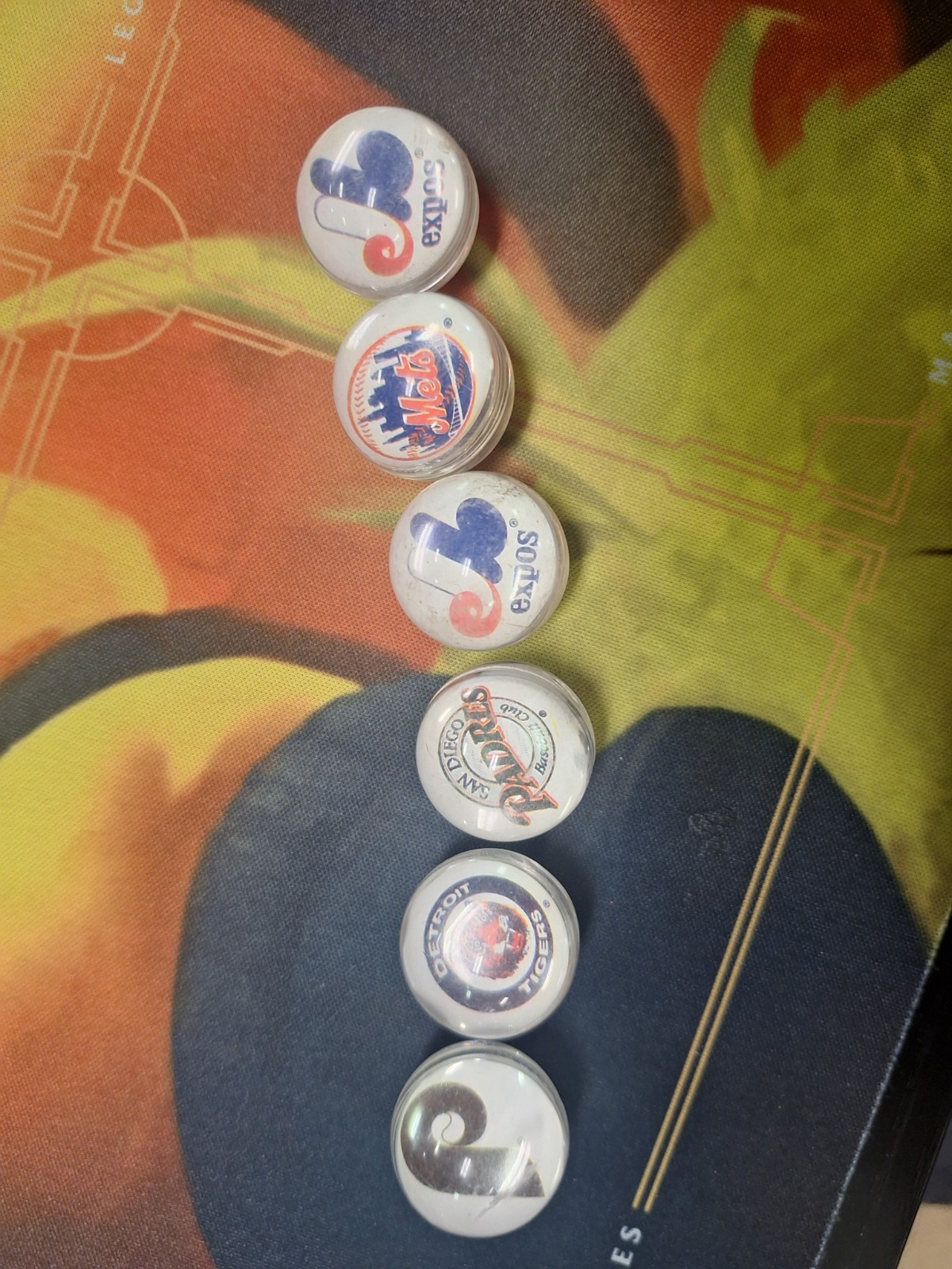 Major League Baseball Acrylic Marbles Lot Of 16 Various Teams