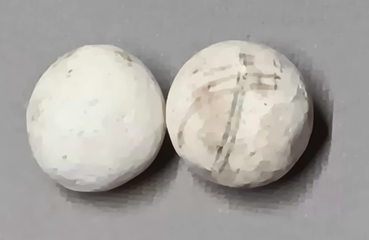 Lot 7 Vintage Clay Rock MARBLES 1 Very LARGE 1 Very SMALL Many Irregular