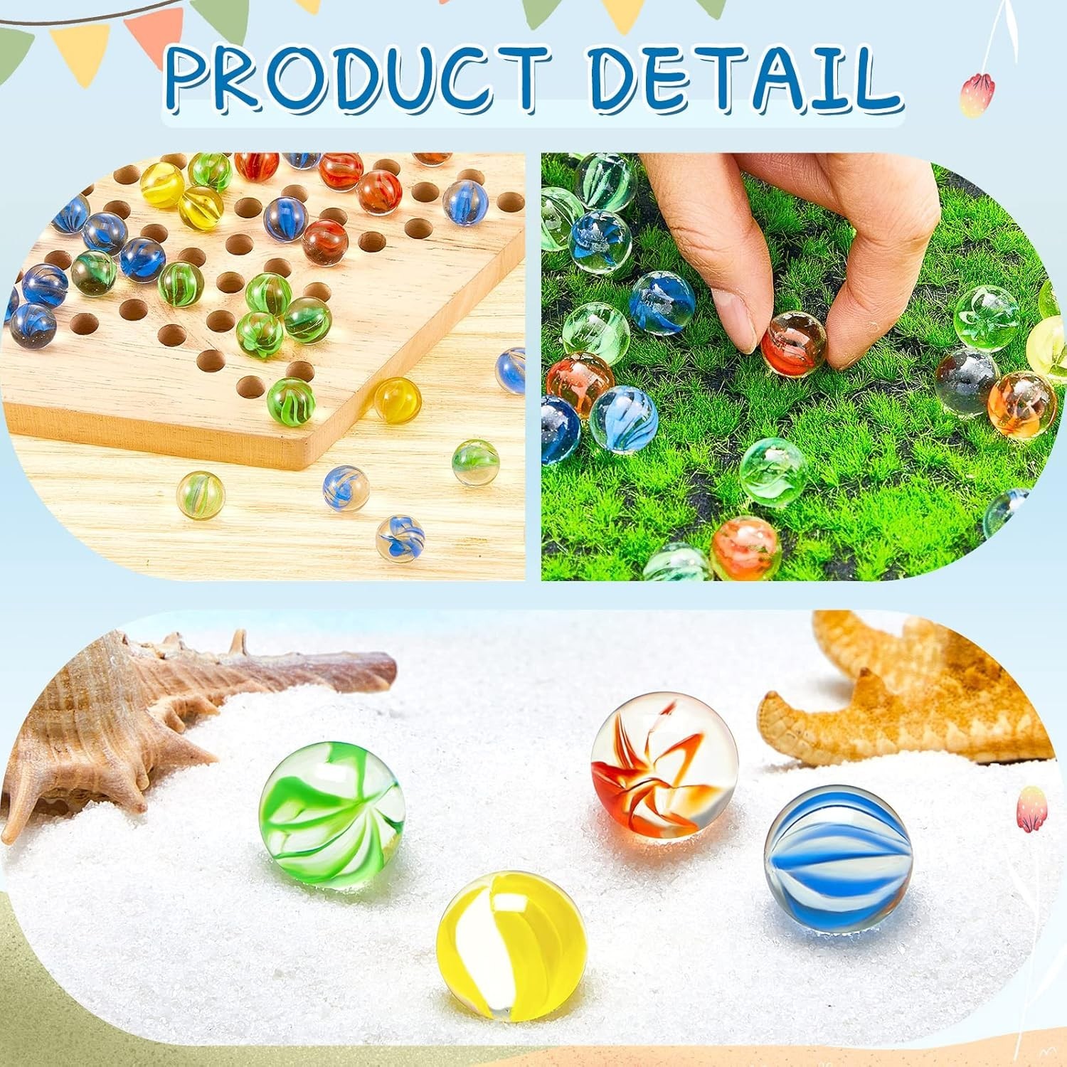 0.55” Solid Round Glass Marbles – 1500 Pcs for DIY, Games, and Home Decoration
