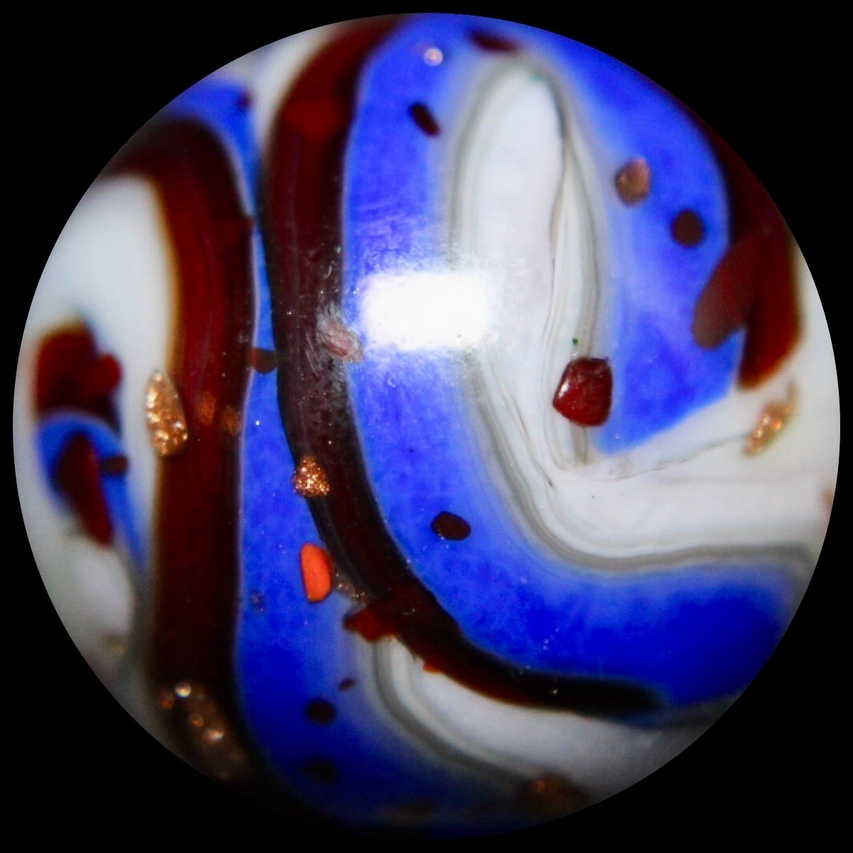 JABO Gold Medal Marble Collector Series: Cobalt Blue Lutz Guinea
