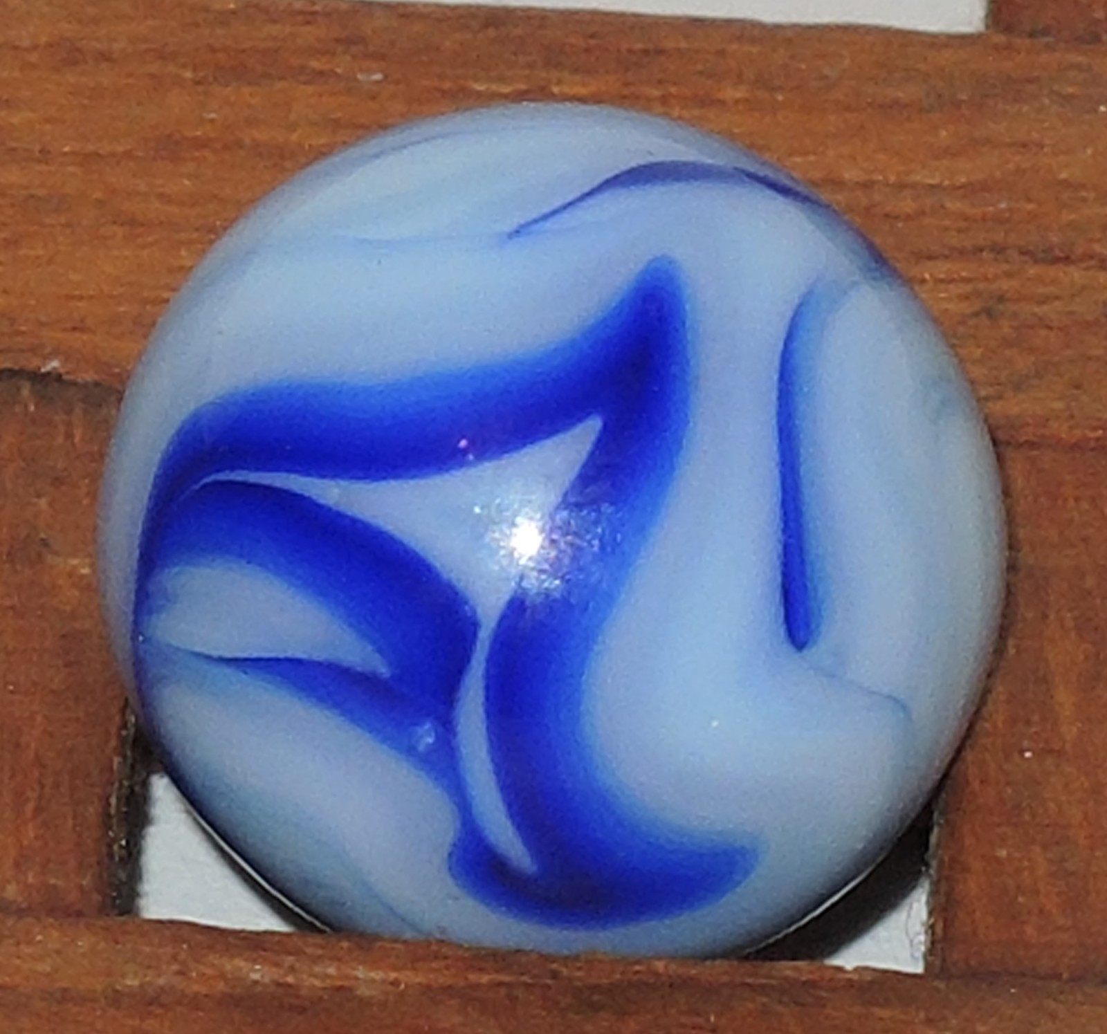 17/32” Killer Busy Ravenswood Blue Raven Flames & Swirls Marble