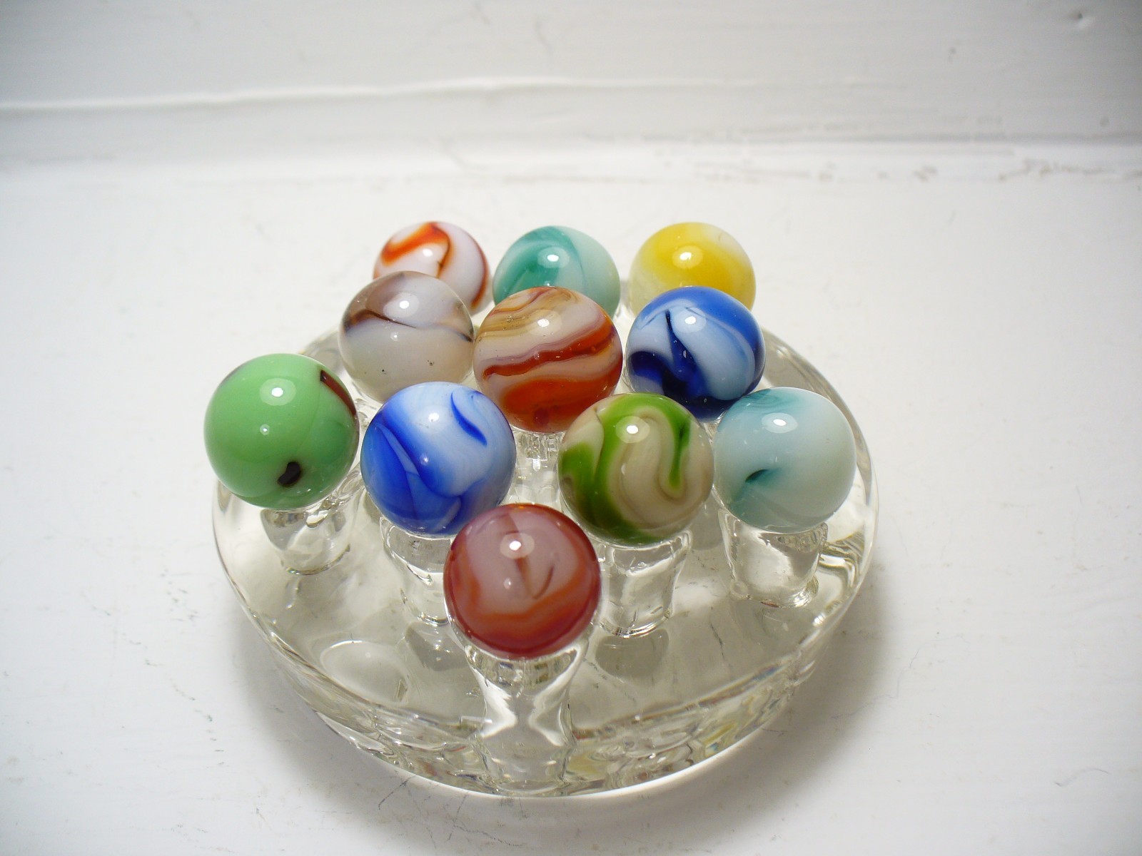 #1105 Marbles 11 pcs. Vintage West Virginia Swirls Alley, Champion