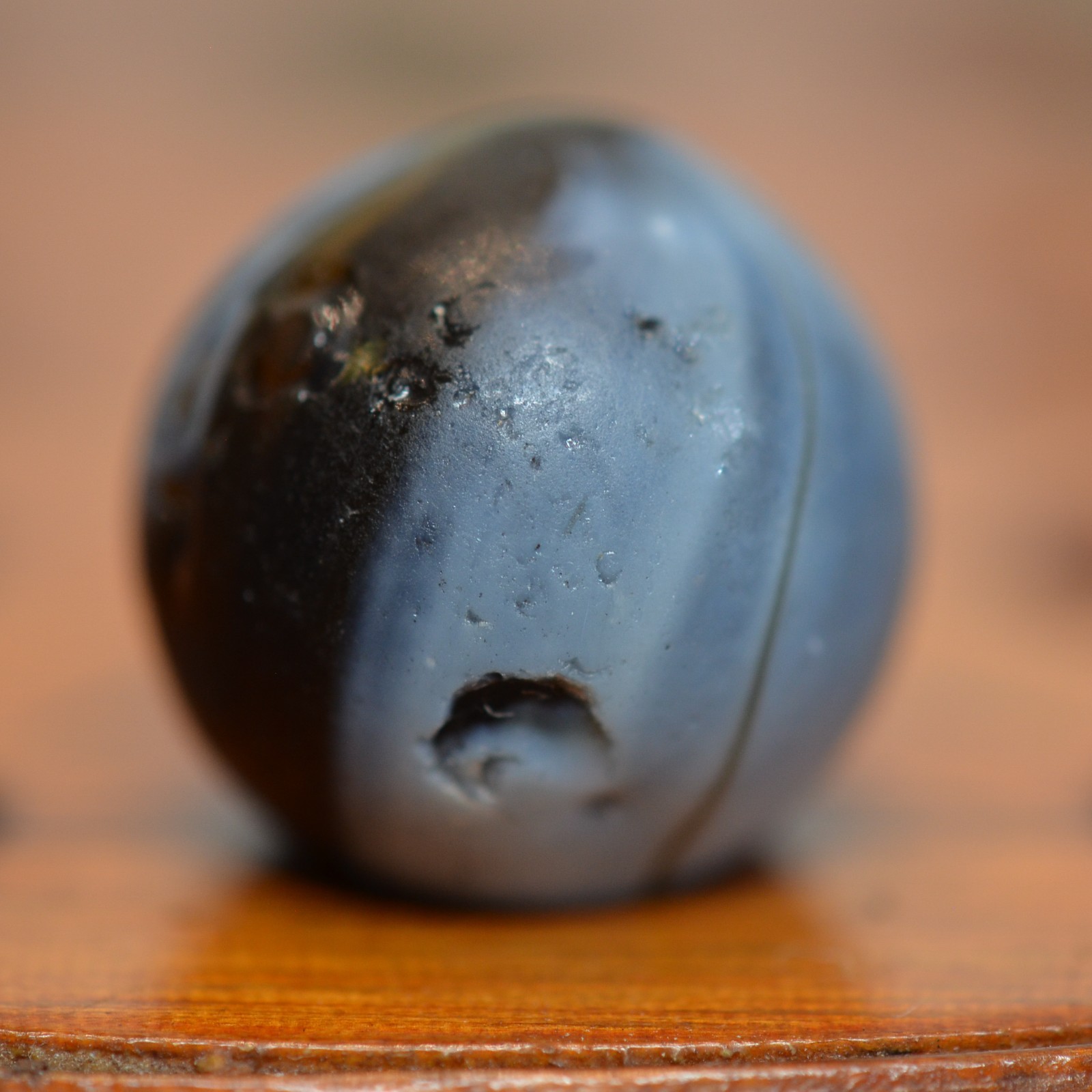 Handmade Slag Marble, 11/16 in, Single Pontil Type, Good+, 1860-1920, S1553