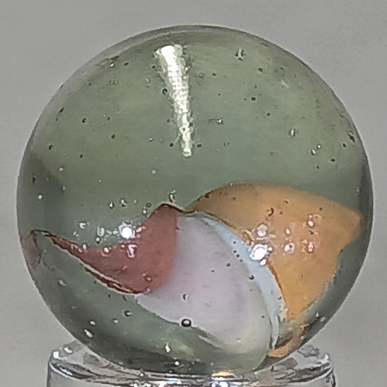 Vintage Tri-Color Hybrid Cat’s Eye Marble .60 Inches Near-Mint Condition