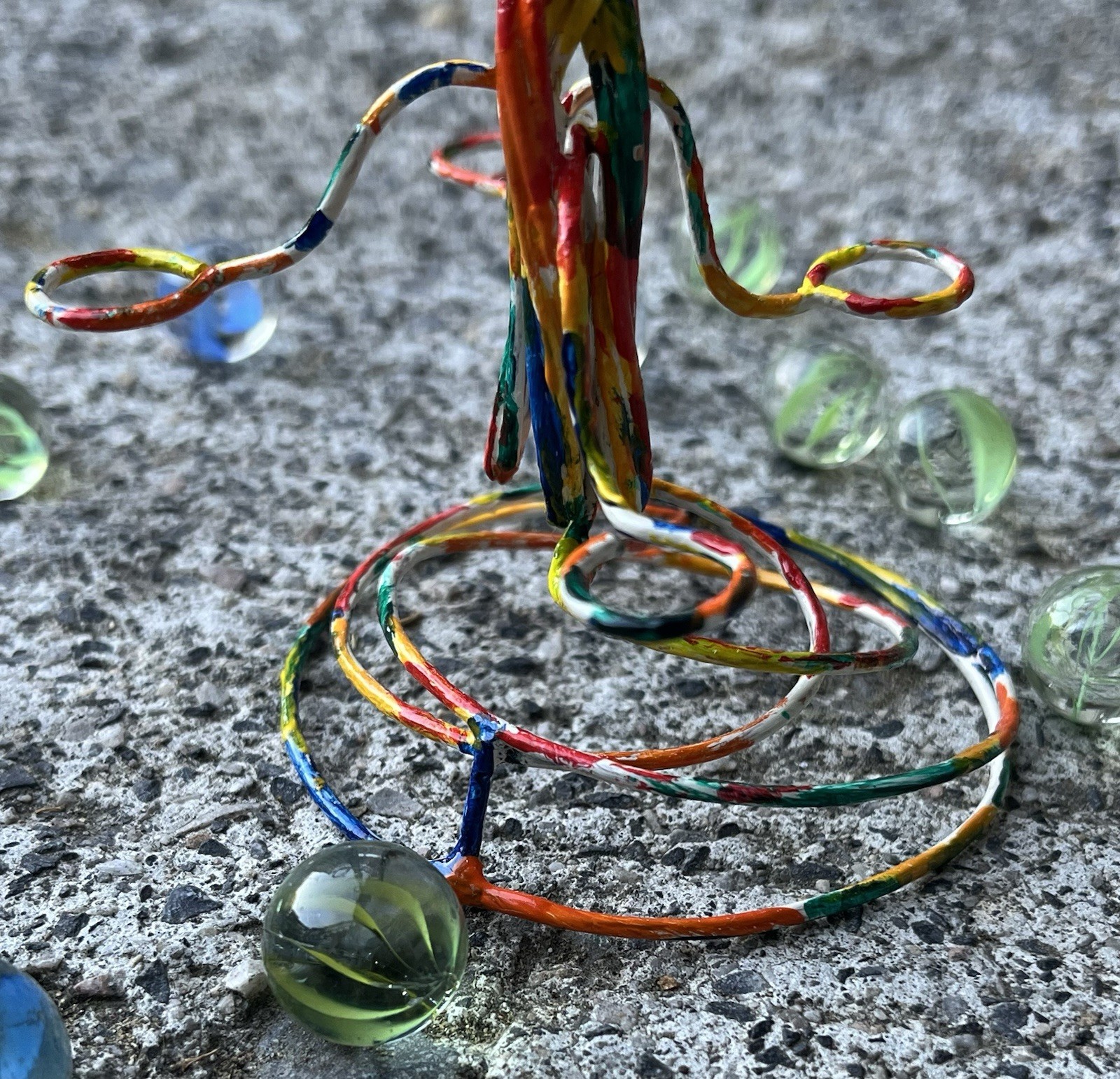 Marble Stand/Hand Made 7 “/100% Copper Wire,Acrylic &,Clear Coat. Marbles Inc.