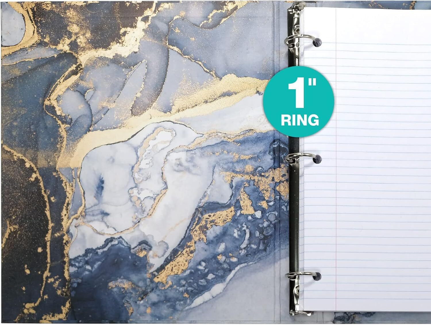 4 Pack Decorative Binder, 1 Subject (Marble Set) Marble