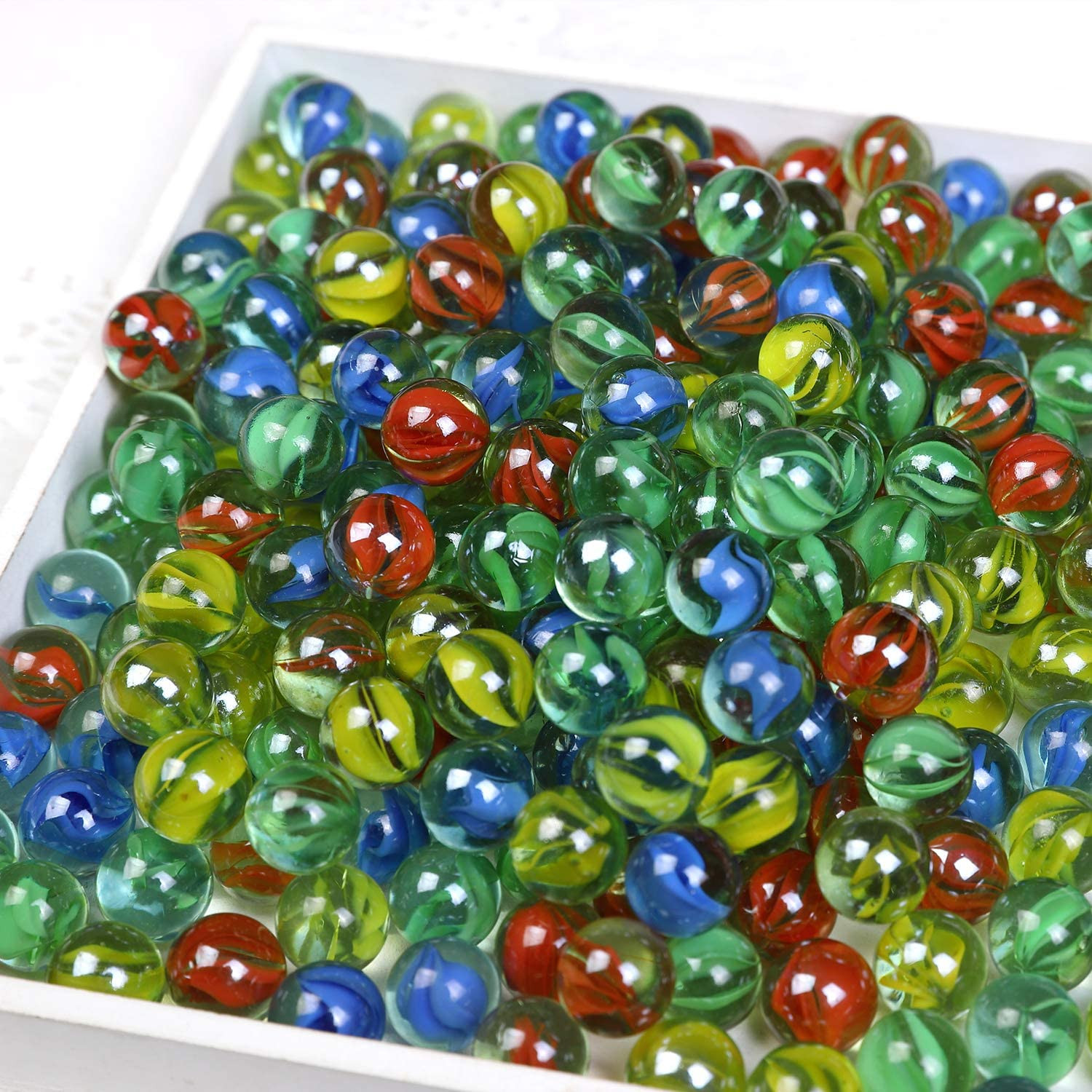 Marbles Cats Eyes Glass Marble / Sling Shot Ammo 500 Pcs. Size Is Approximately