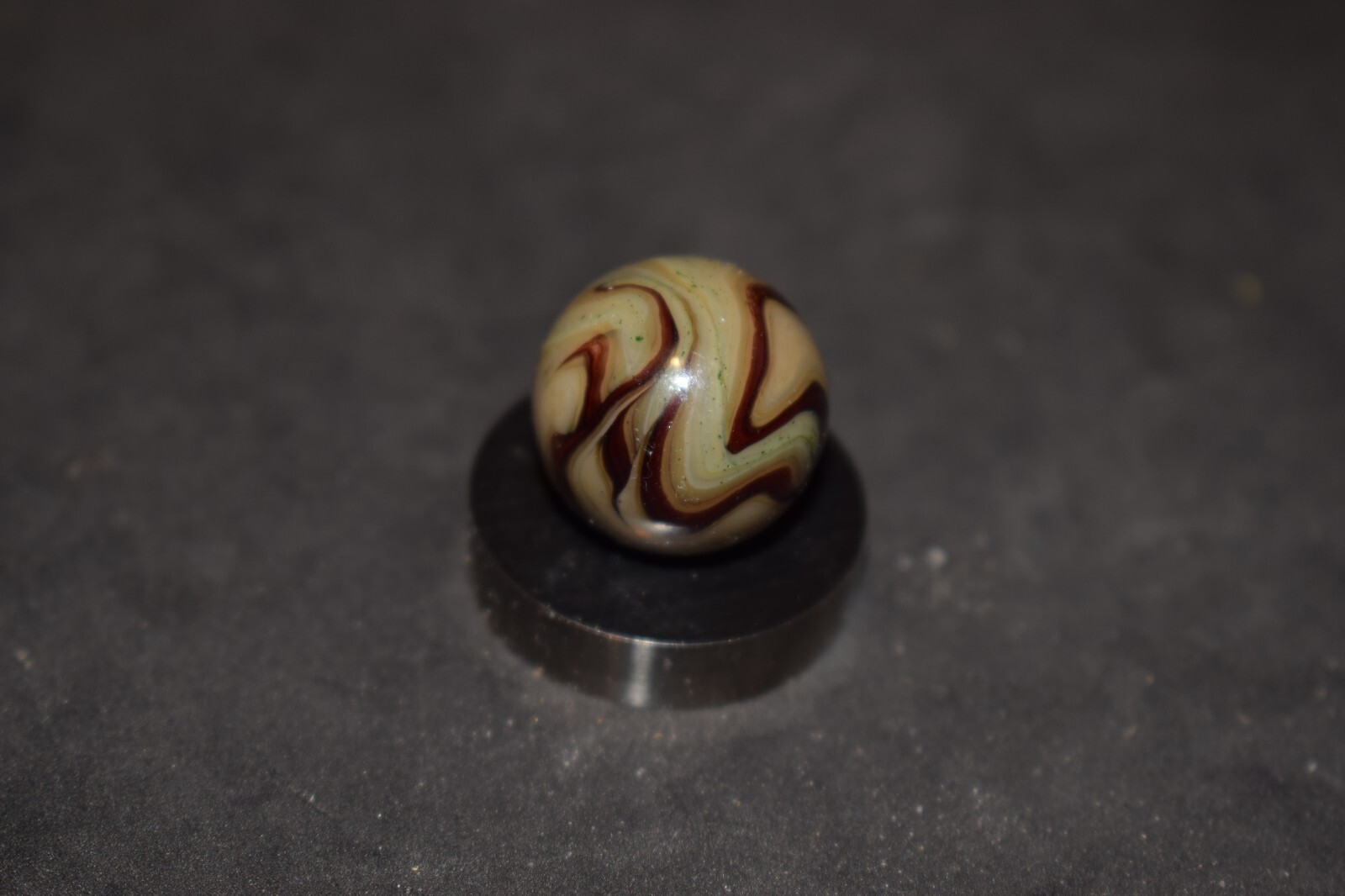🧐⏩JABO Mocha ☕ Coffee Swirl Toy Marble Shooter Size .750″=3/4″ MINT!