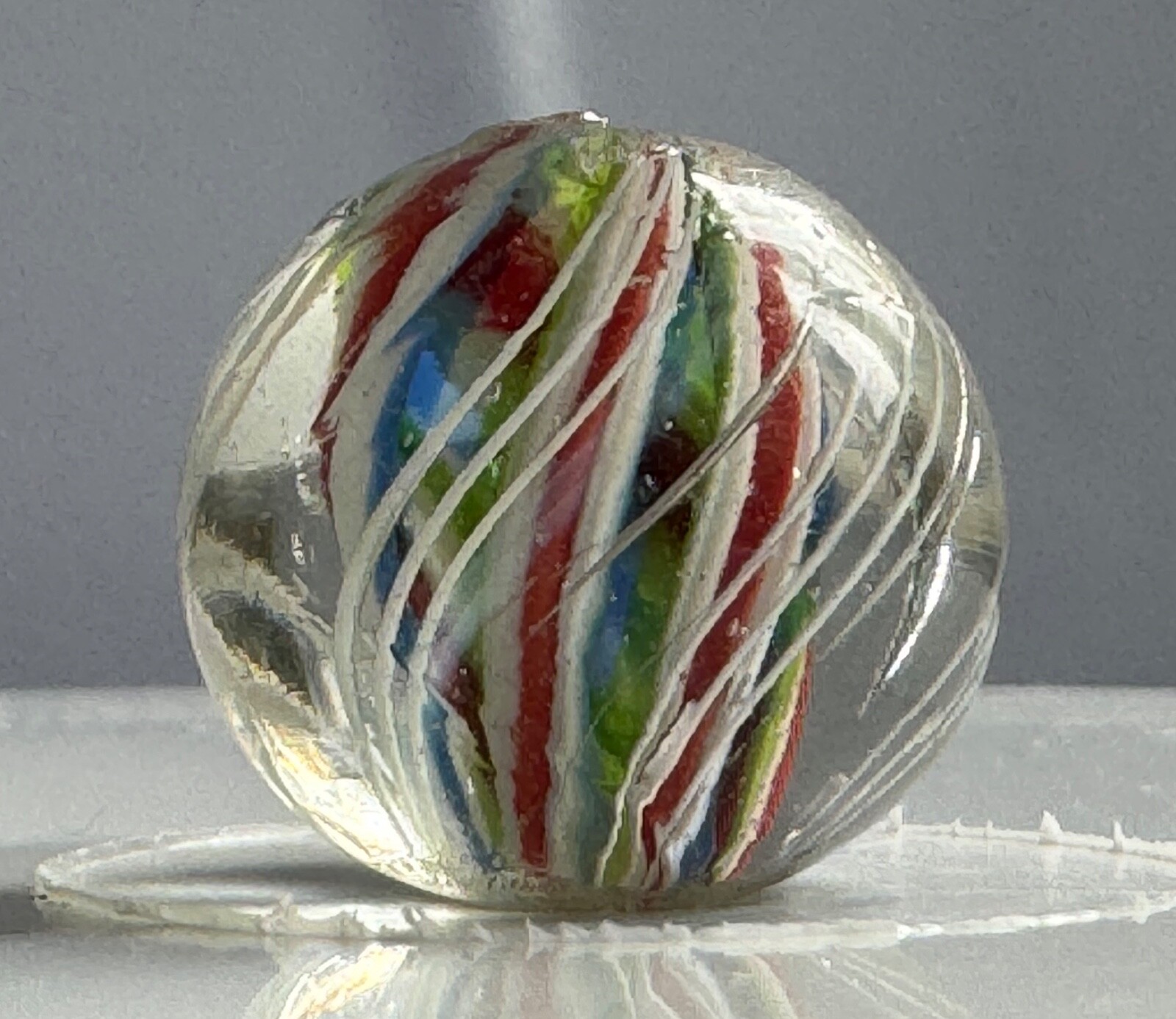 Stunning 4 Ribbon Divided Core Marble 17.5mm (11/16”)