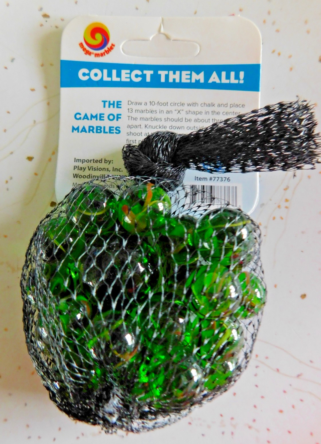 Mega Marble T-REX MARBLE NET 24 Player Marbles & 1 Shooter -Picture Header