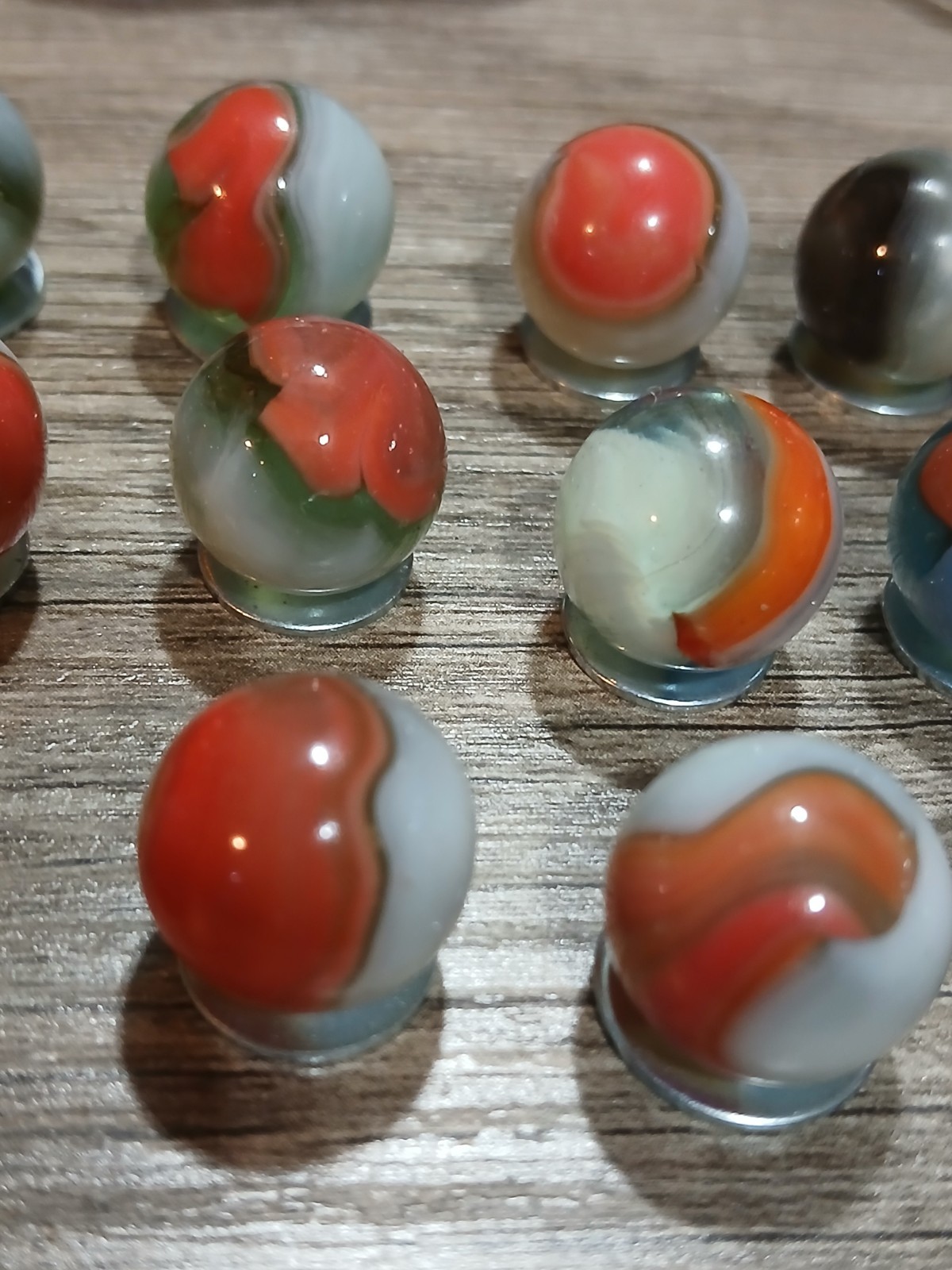 Vintage Vitro Agate Tri-lite Elite Exotic “Fancy Conqueror” Lot Of 17