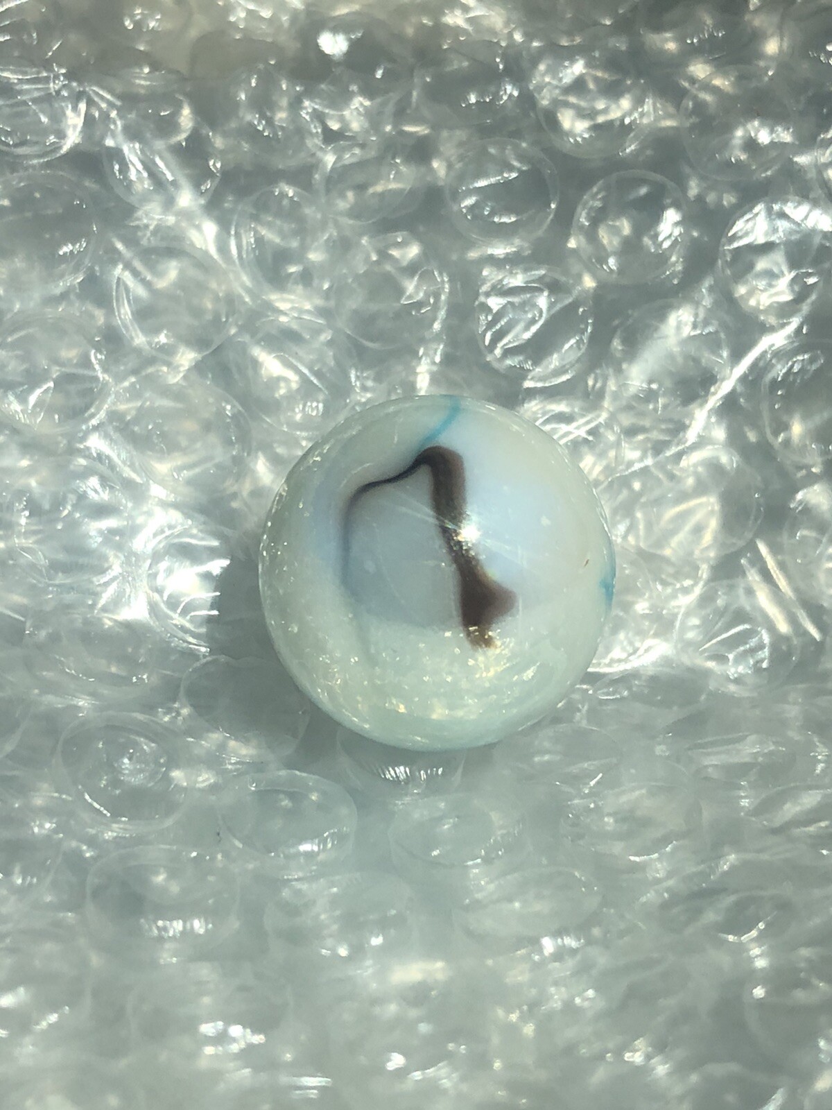 Deep Polished Pearl Marble With Beautiful Color Flows Size Large Quarter Radius.