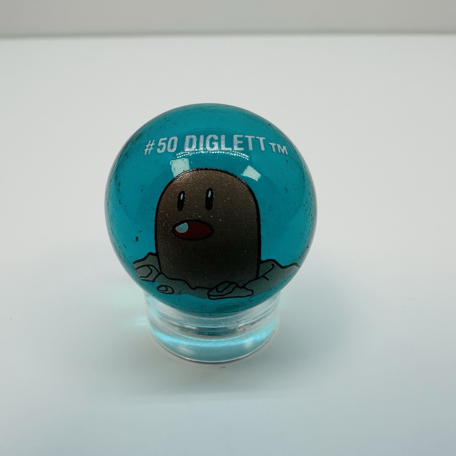 Vintage ToyBiz Pokemon Marble #50 Diglett Blue