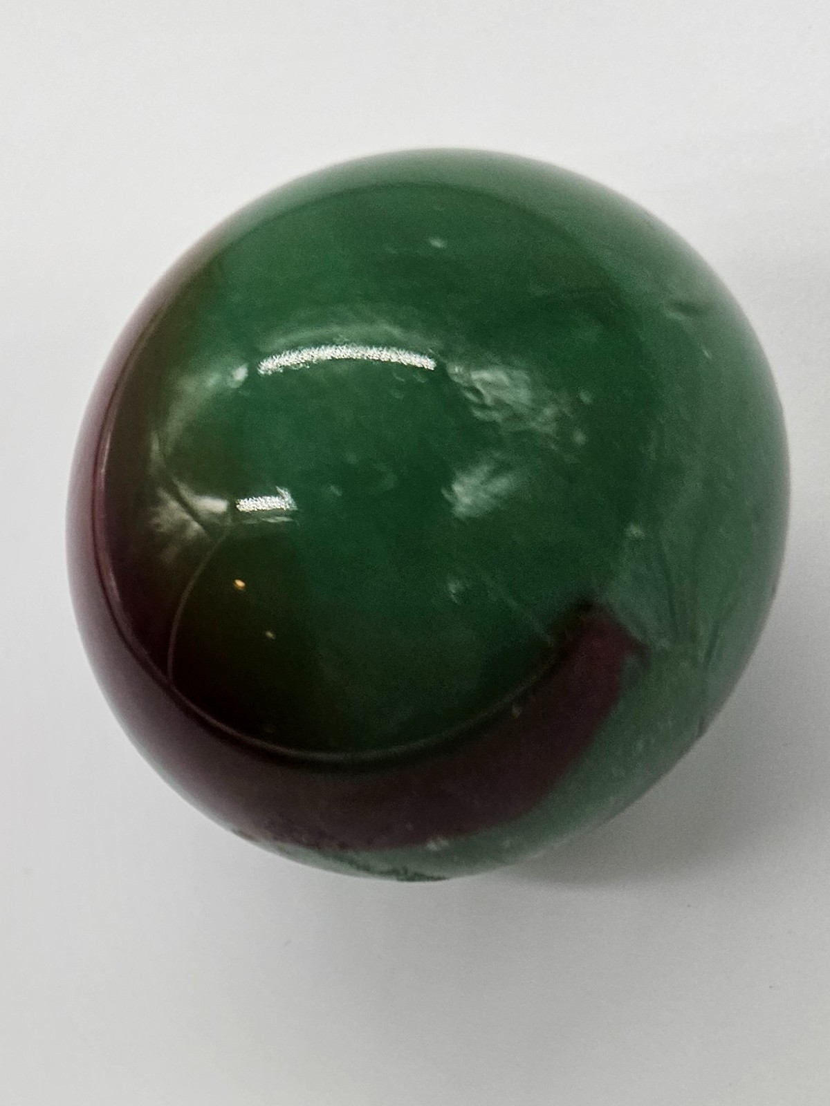 Vintage Marble Toy Glass Sphere Green Oxblood Burgundy Collectible