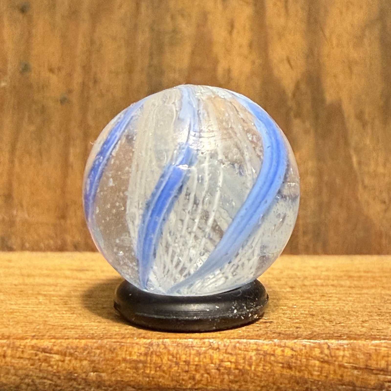 Antique German Handmade Latticinio Core Swirl Marble 9/16” Near Mint | 290
