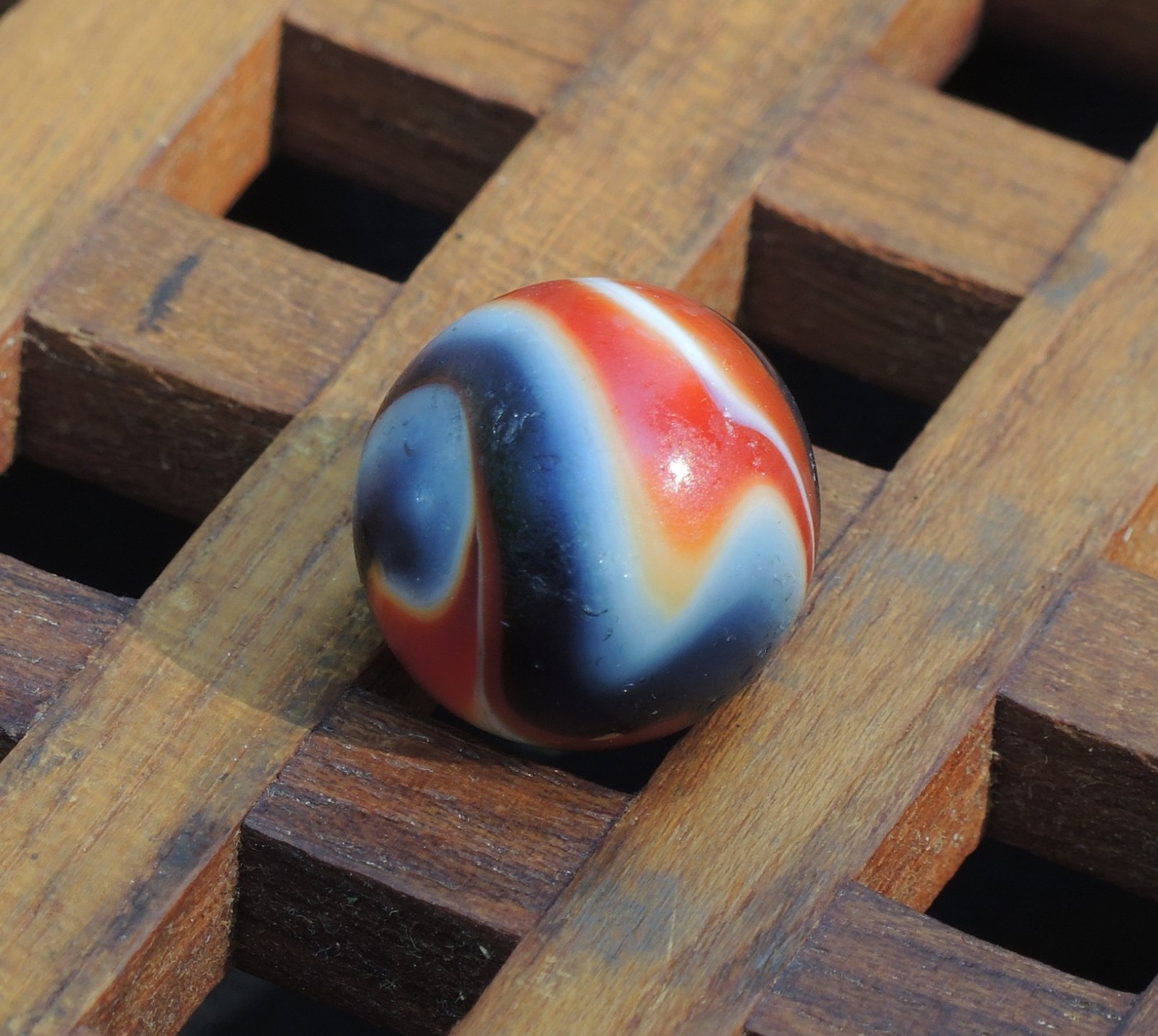 (0.75 inch) Peltier Hybrid Liberty Greycoat Miller Swirl Pattern SHOOTER Marble
