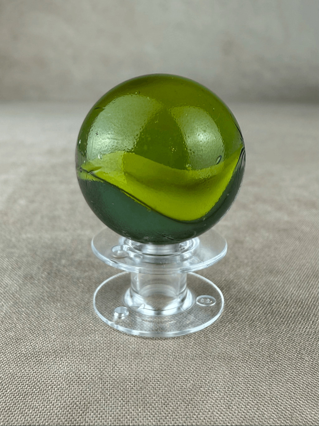 Vintage Vacor? Caged Cat Eye Marble Yellow Swirl Shooter