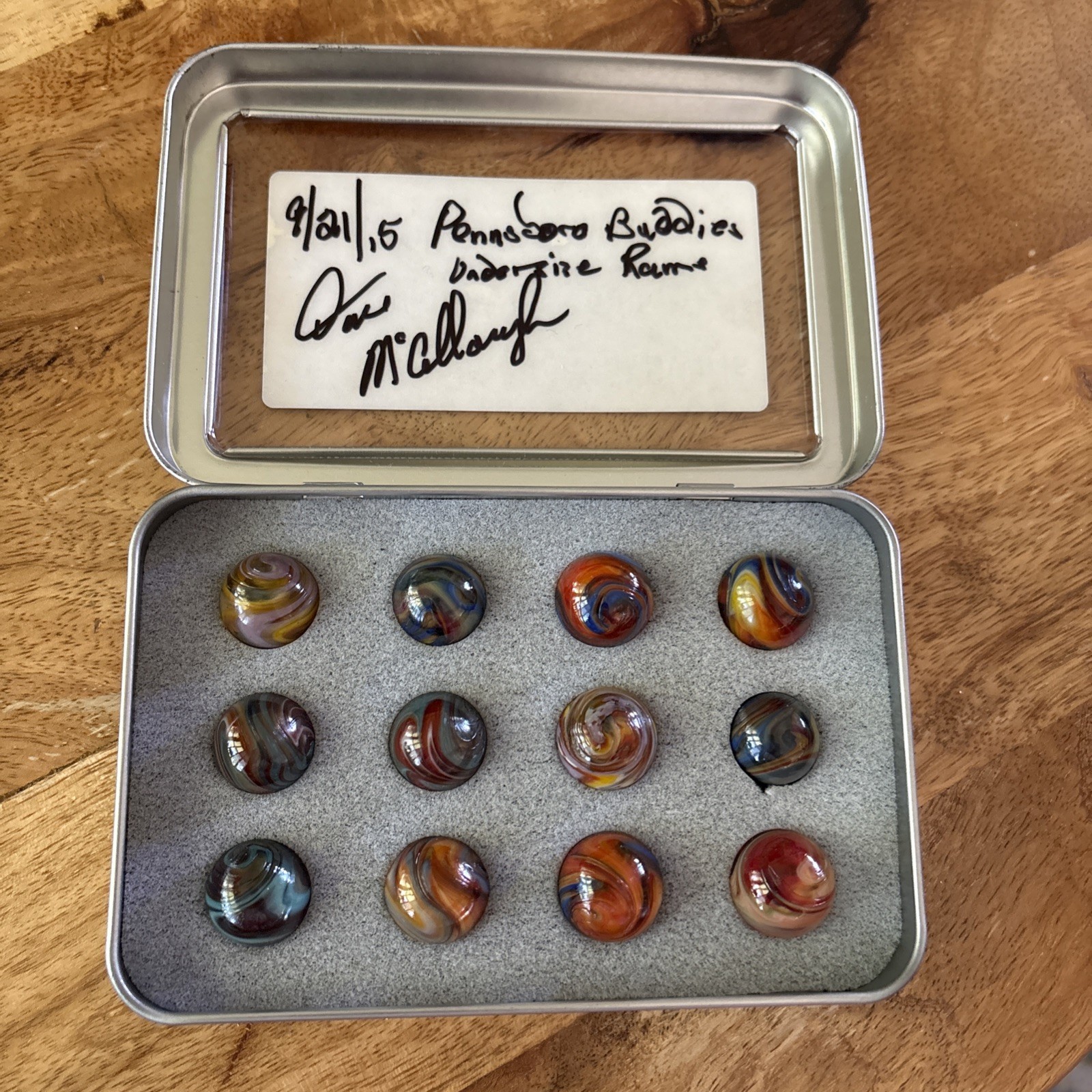 Dave Mccullough SIGNED RAMS HEAD MARBLE Set Jabo DAS SET OF 12