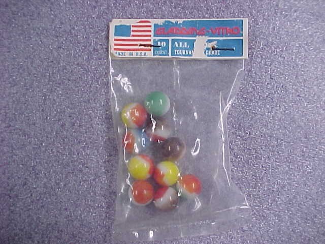 bag of 10-Gladding vitros marbles.bag is rough