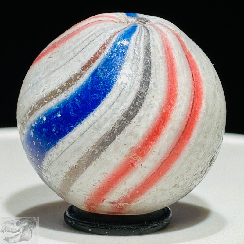 Handmade Peppermint Swirl Marble, 11/16 in, Germany, 1860-1920, Near Mint, S816