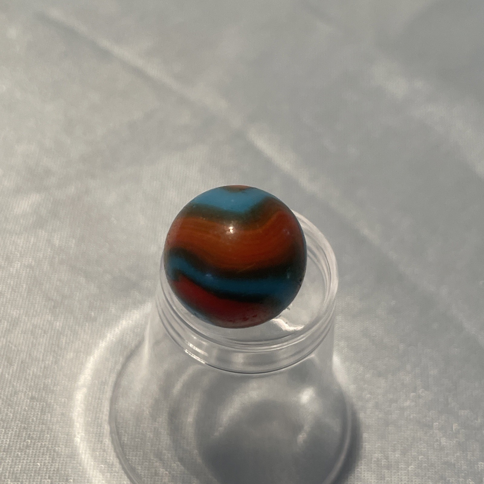 Vintage Peltier Spiderman Marble Blue and Red small