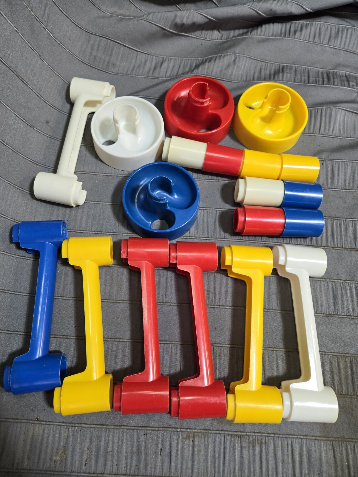 vintage marble works set 19 Pieces Marble Run Tower Chase Made In Hong Kong