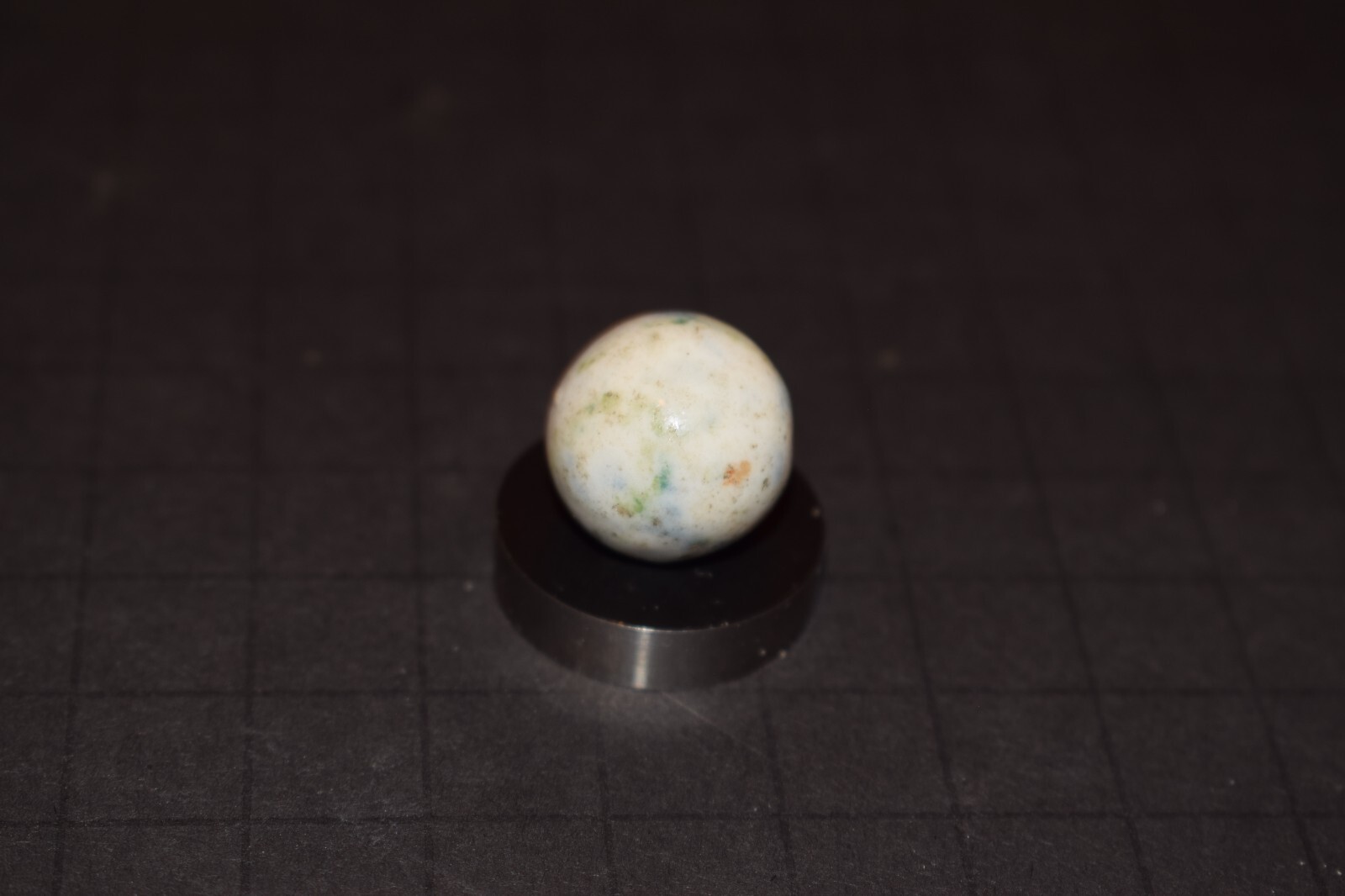 Antique Cobalt Blue German Fancy Bennington Victorian Era Clay Marble Size .750″