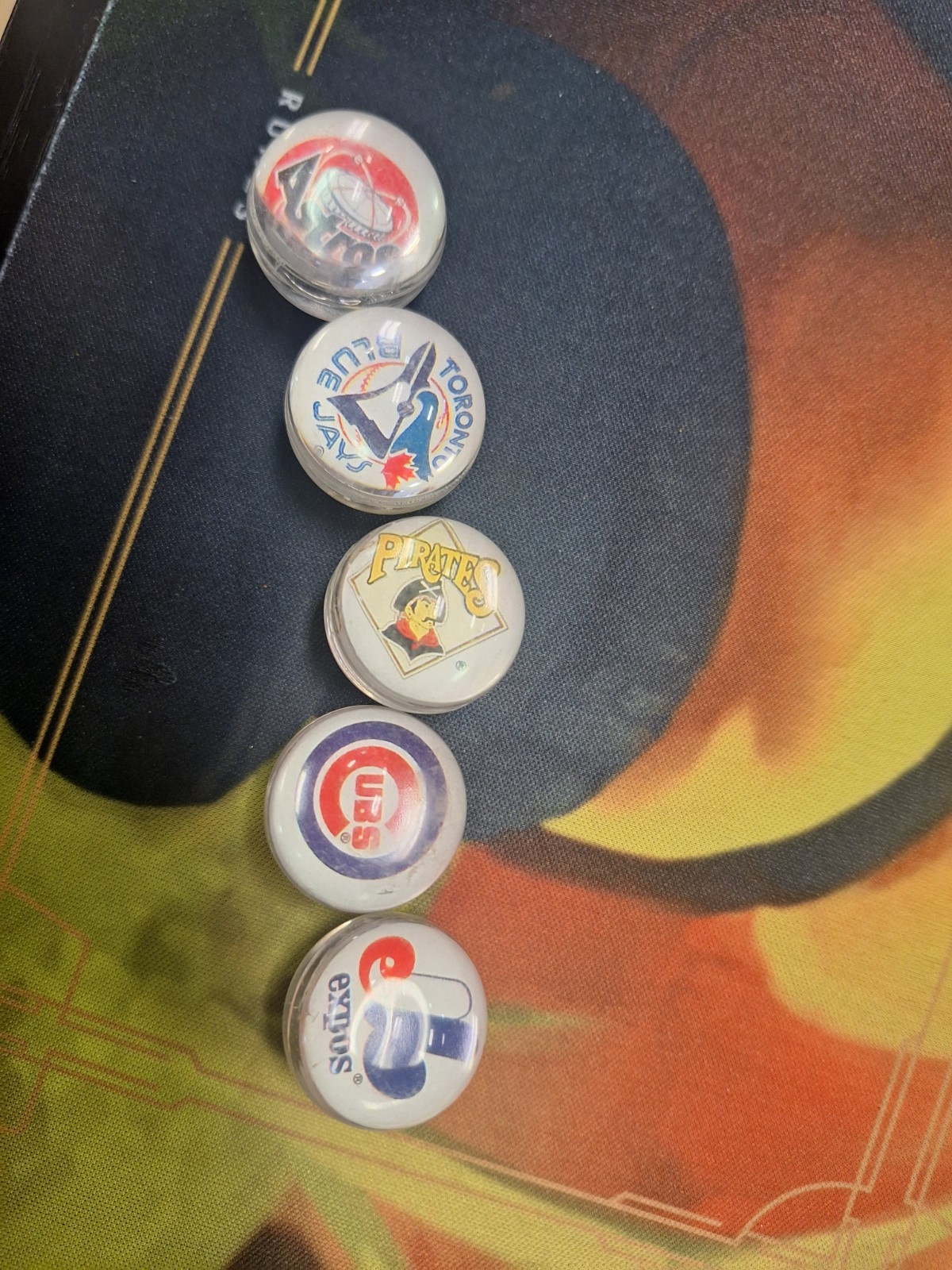 Major League Baseball Acrylic Marbles Lot Of 16 Various Teams