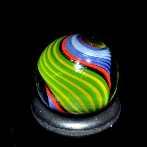 BRYAN TRILLAS GLASS MARBLE/.579″-GRASS & SKY VIEW-AVOCADO,GRASS,GREEN LUTZ,SKY+