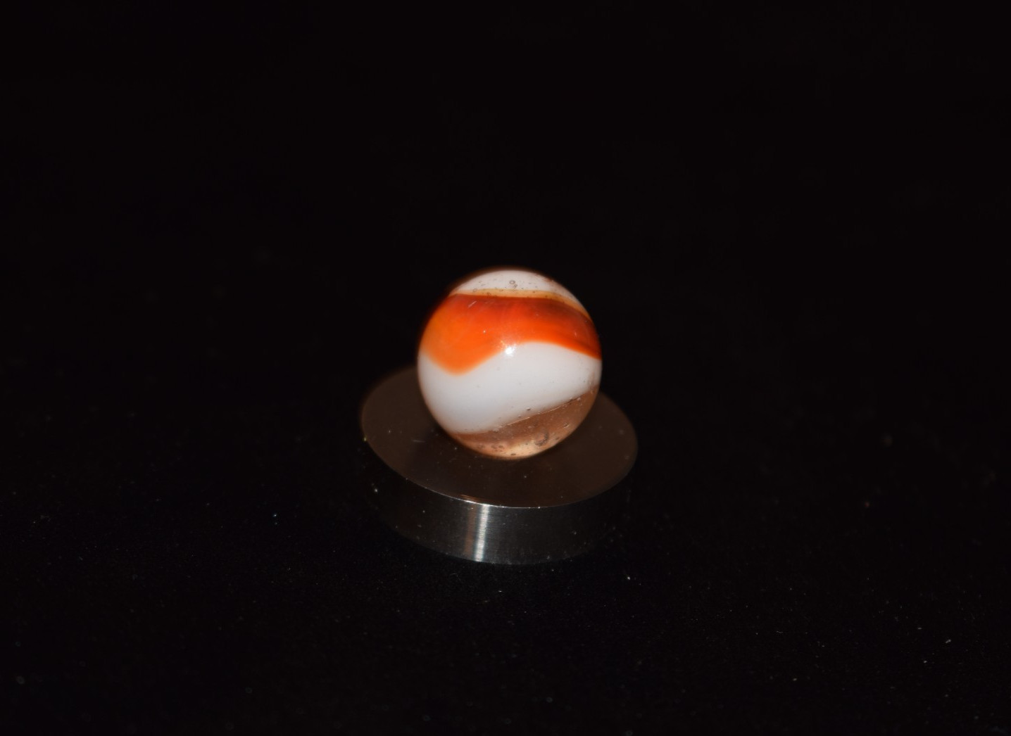 Vintage NRL Peltier Rainbo 🍊Sunrise🧊 Translucent Base Marble .640″=41/64″ MINT
