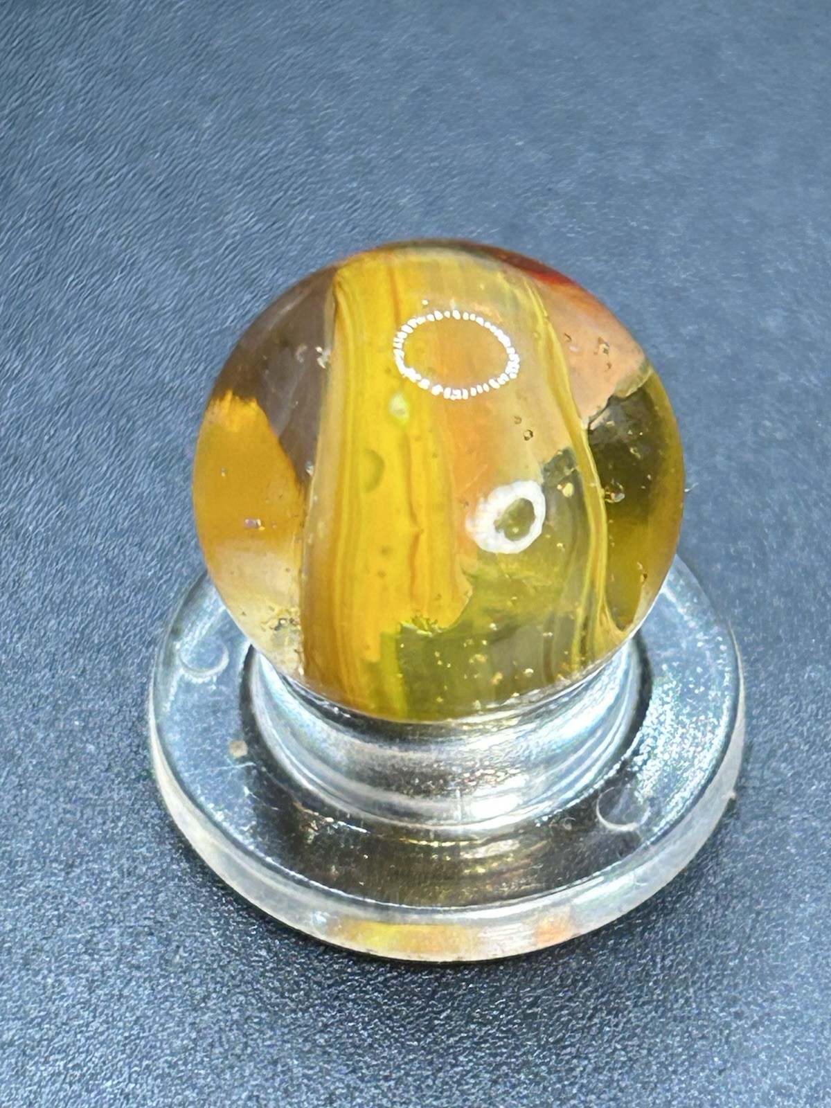 Vintage Peltier National Line Rainbo Fruit Cocktail Or Sunset Marble 0.591”