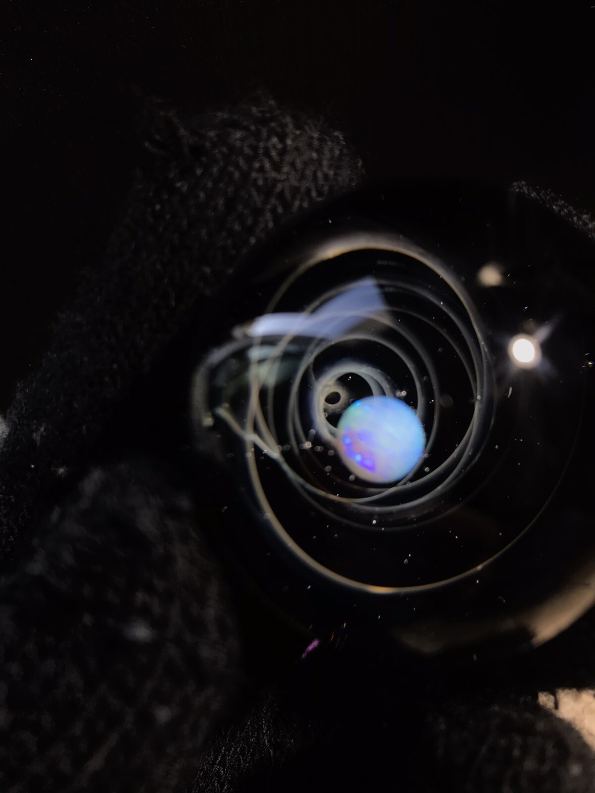 Glass Marble 40mm Deep Space Rainbow Sphere Opals With 24k Gold Fume ￼Sculpture