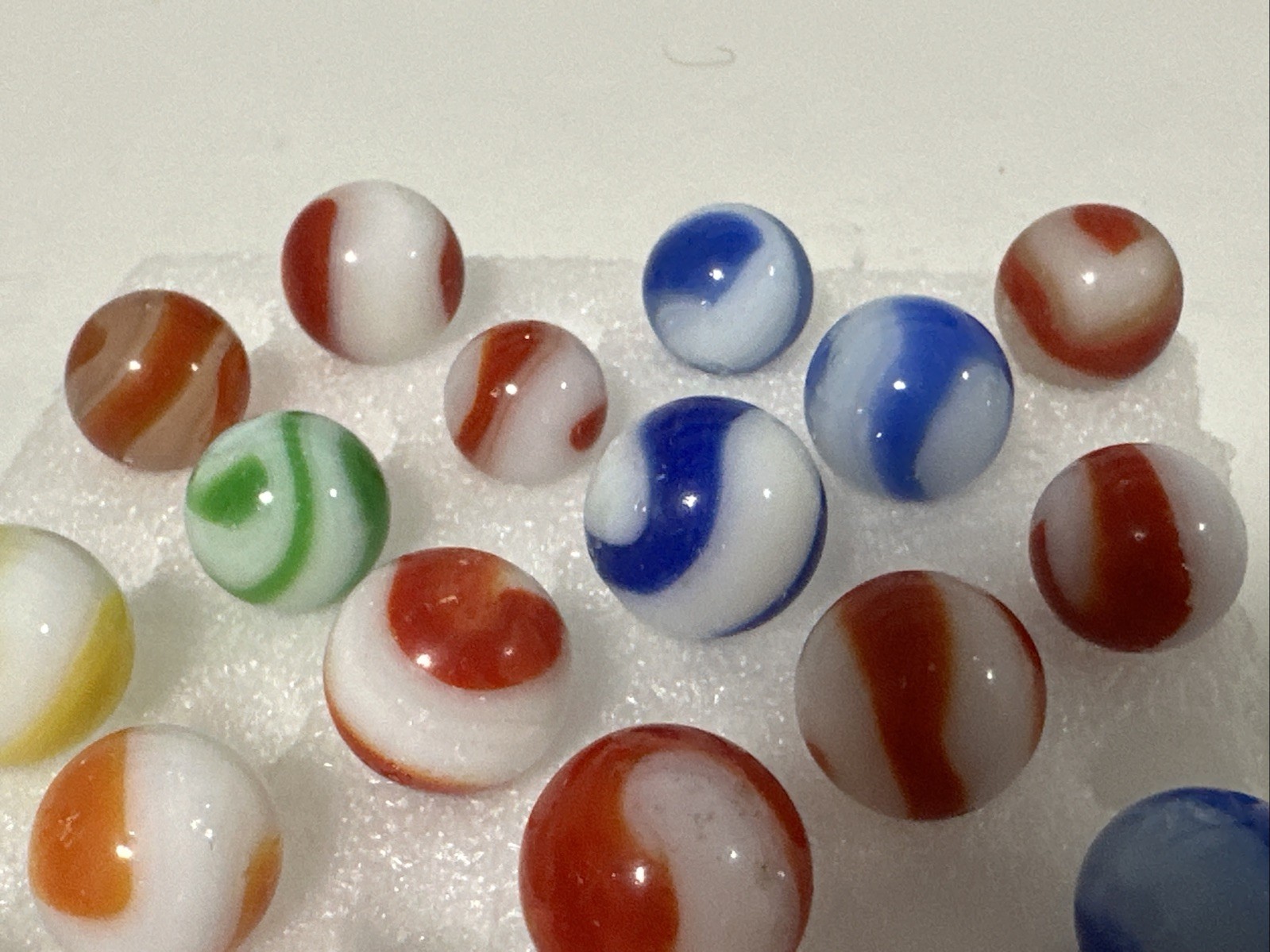 414 Lot Of 31 Akro Agate Prize Name Vintage Marbles! Played With