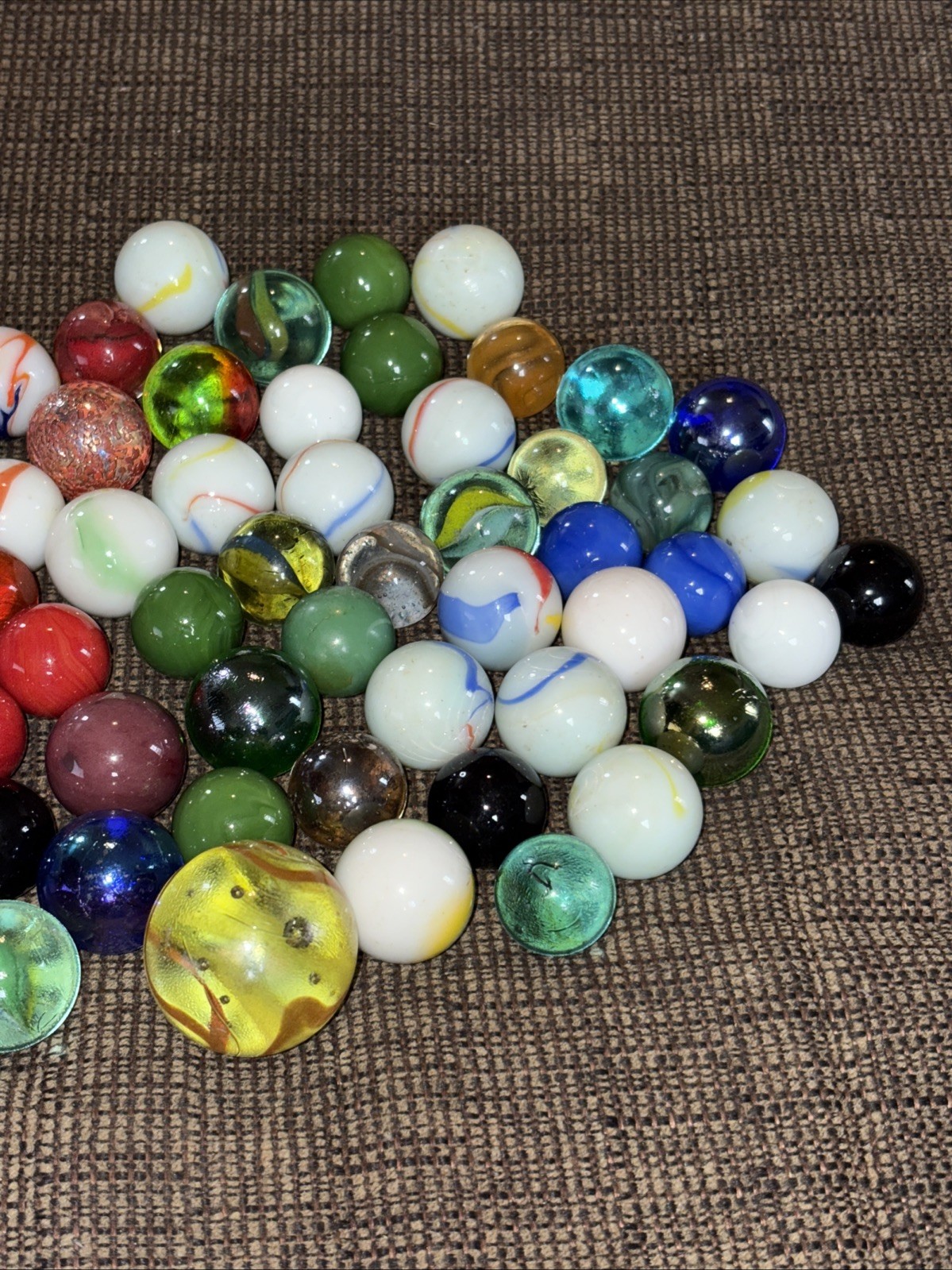 Marbles lot of 54 medium and 1 large marble