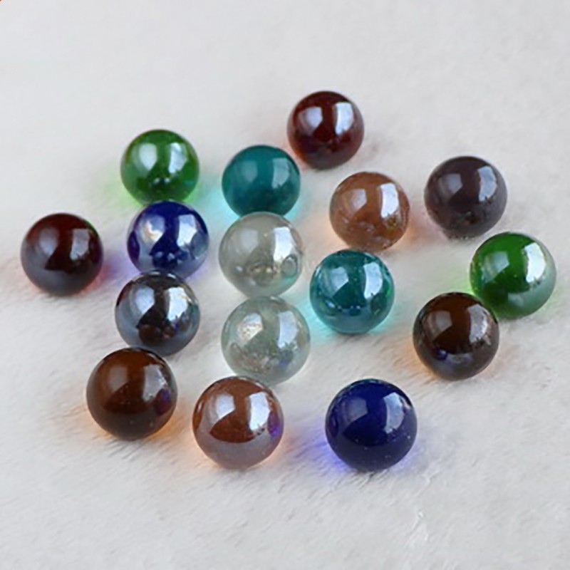 16mm Glass Marbles Beads Decorative Glass Balls Colorful Vase Fish Tank Decor