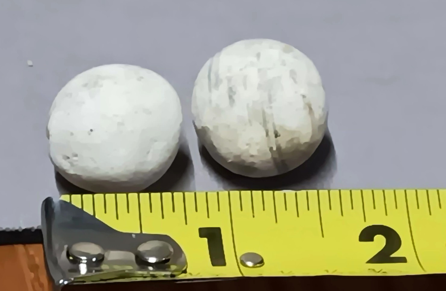 Lot 7 Vintage Clay Rock MARBLES 1 Very LARGE 1 Very SMALL Many Irregular