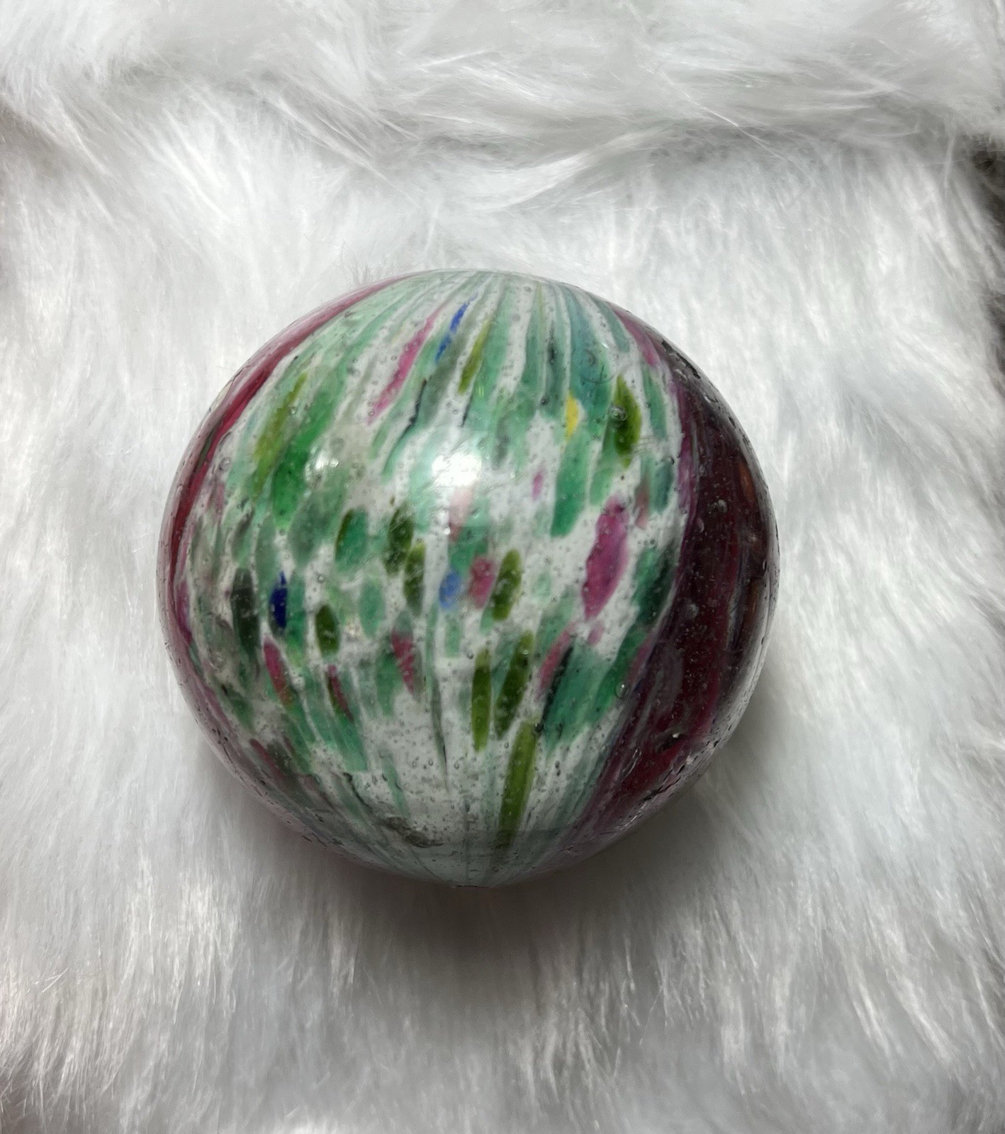 Marbles: Large Antique German Handmade Onionskin Marble!!!